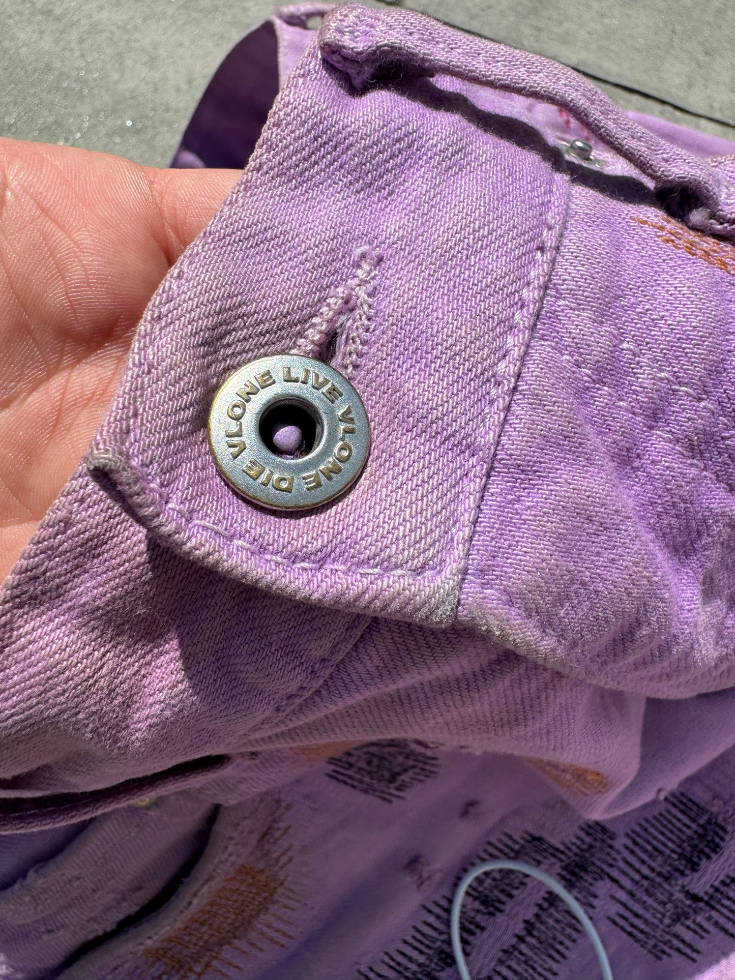 Playboi Carti Vlone 1 of 1 Purple Scab Denim