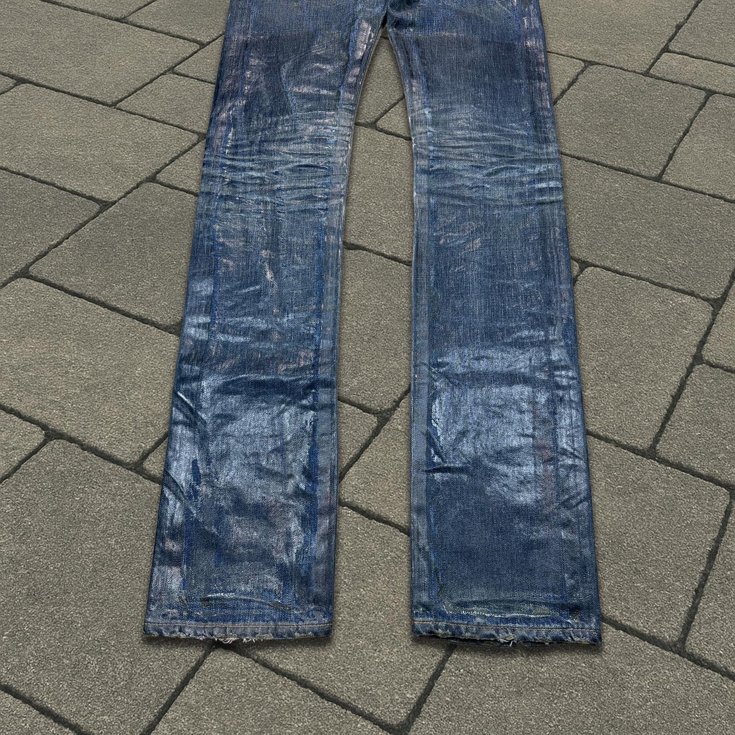 AW03 Dior Homme Blue Waxed Luster Denim