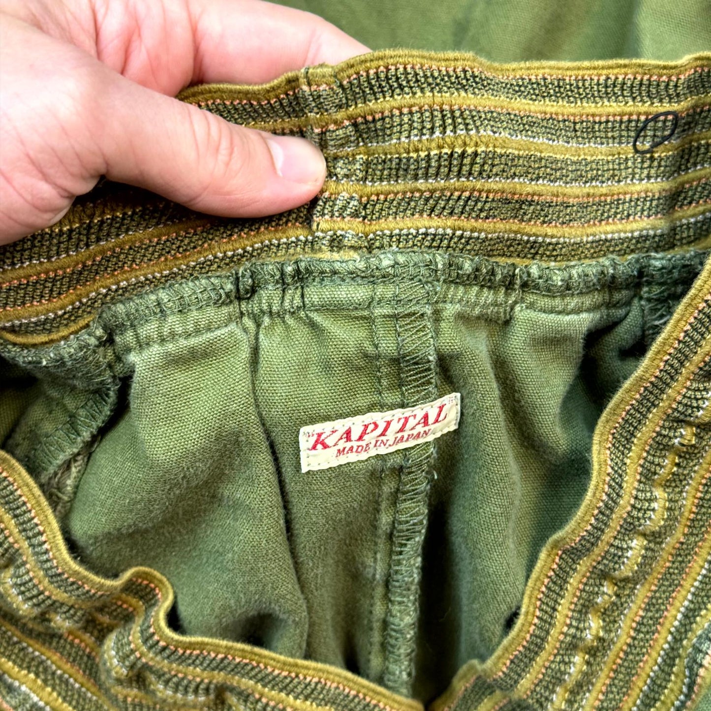 Kapital Green Parachute Shorts