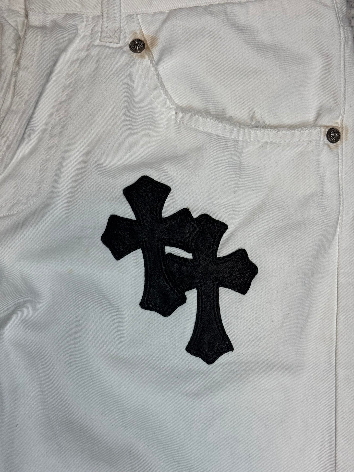 Chrome Hearts Dolce & Gabbana Custom Cross Patch Denim