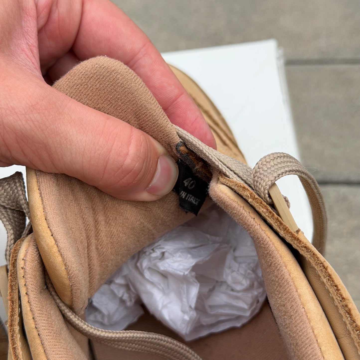 Margiela DDSTCK Mid Cream/Tan Sneaker