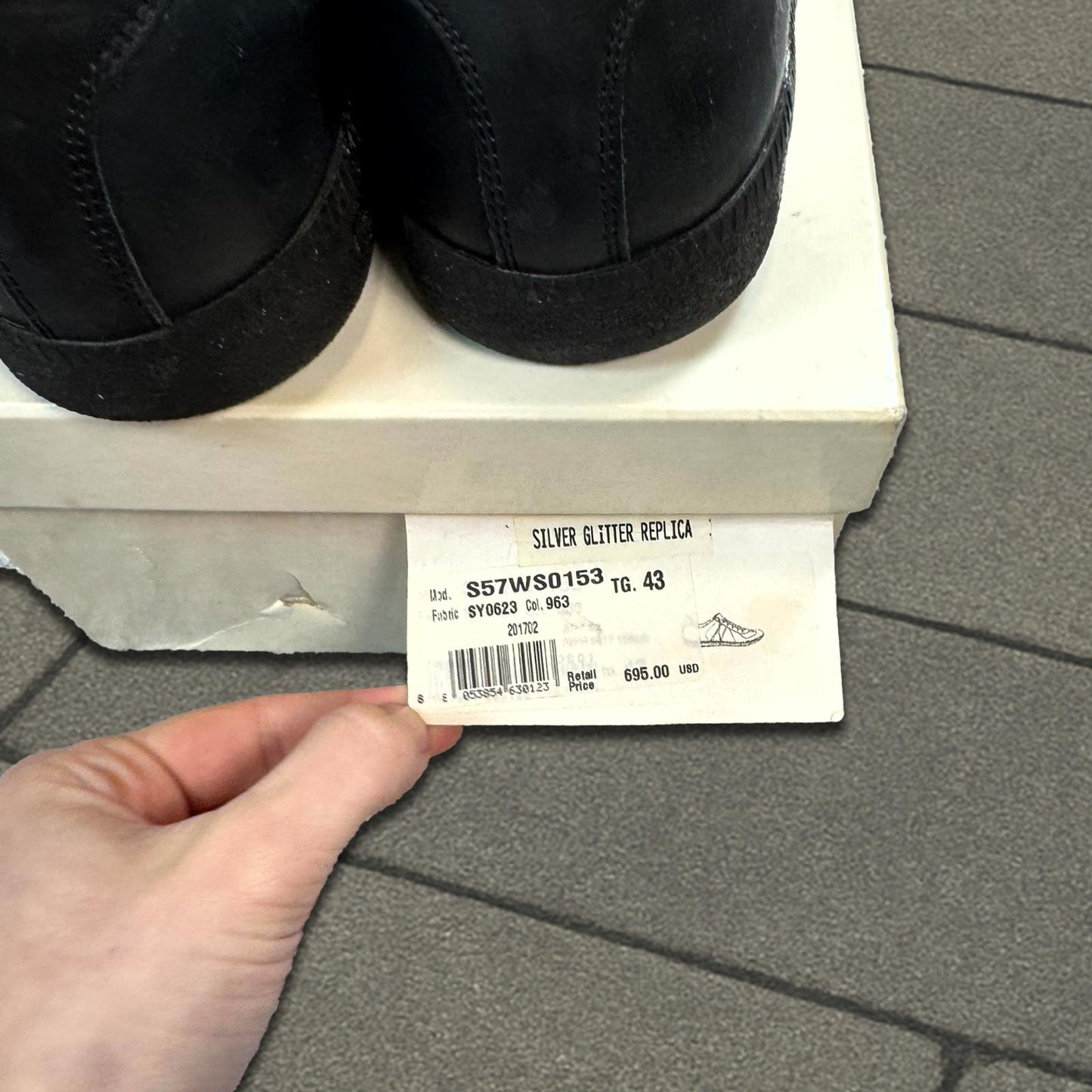 Maison Margiela Silver Painted GAT Sneaker