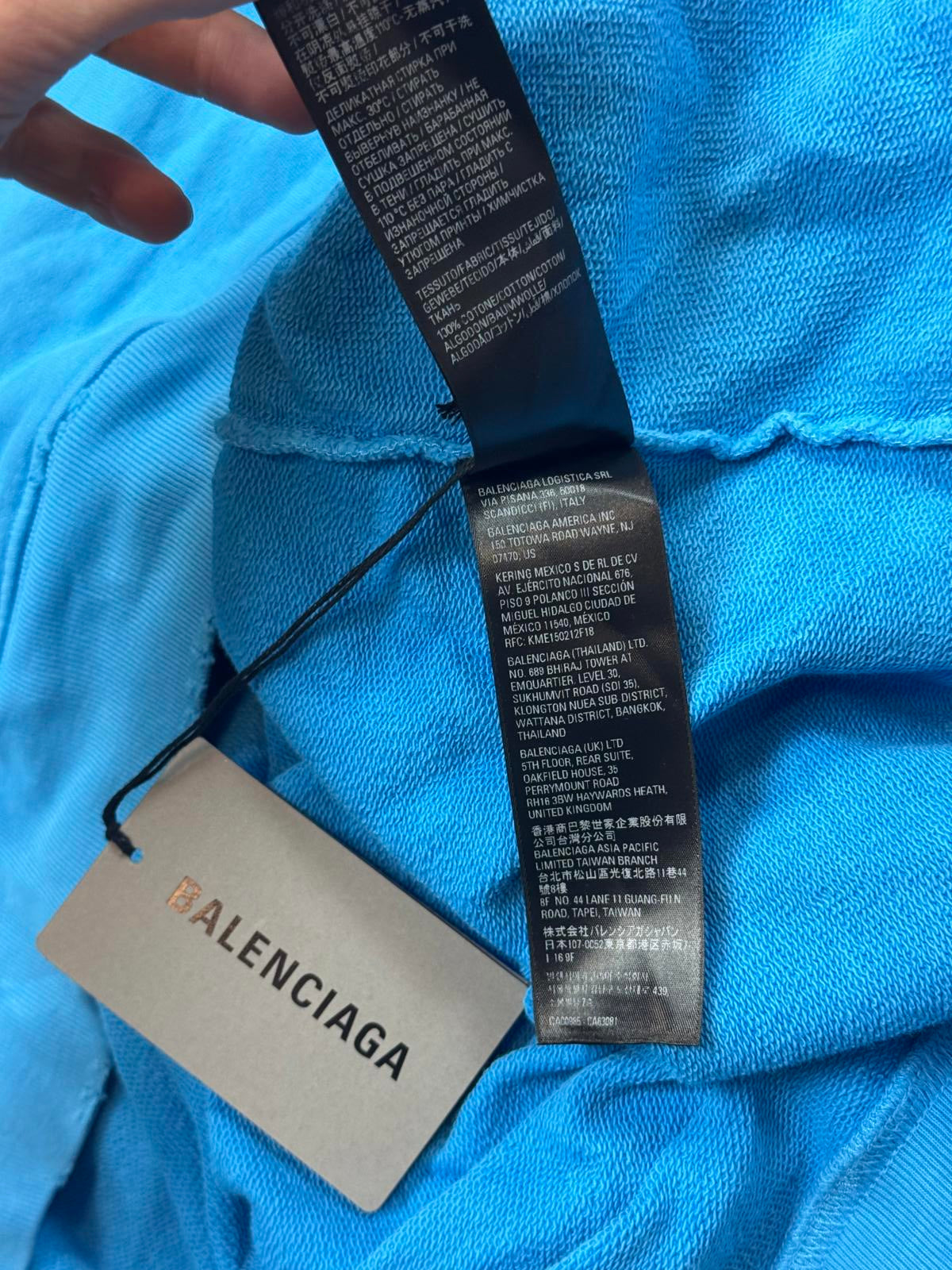 SS23 Balenciaga Blue Distressed Campaign Hoodie