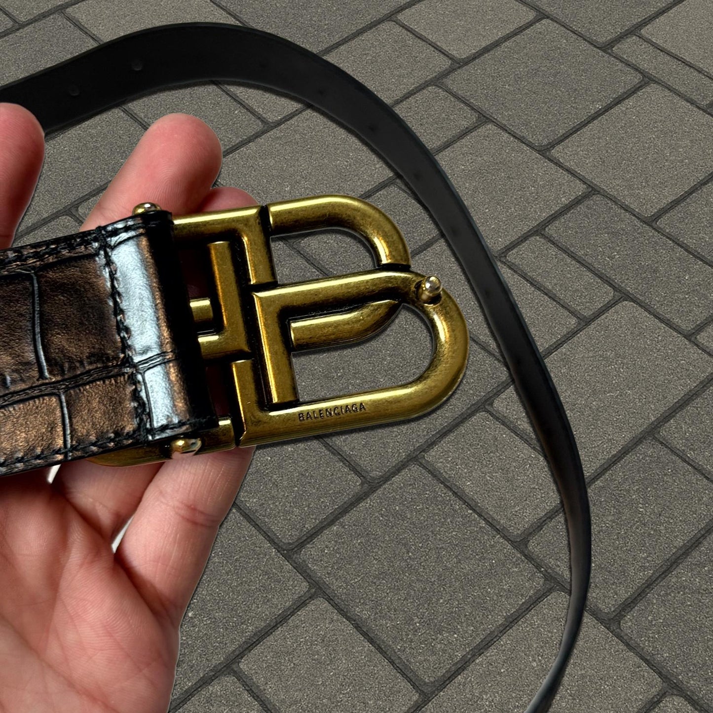 Balenciaga Crocodile Belt