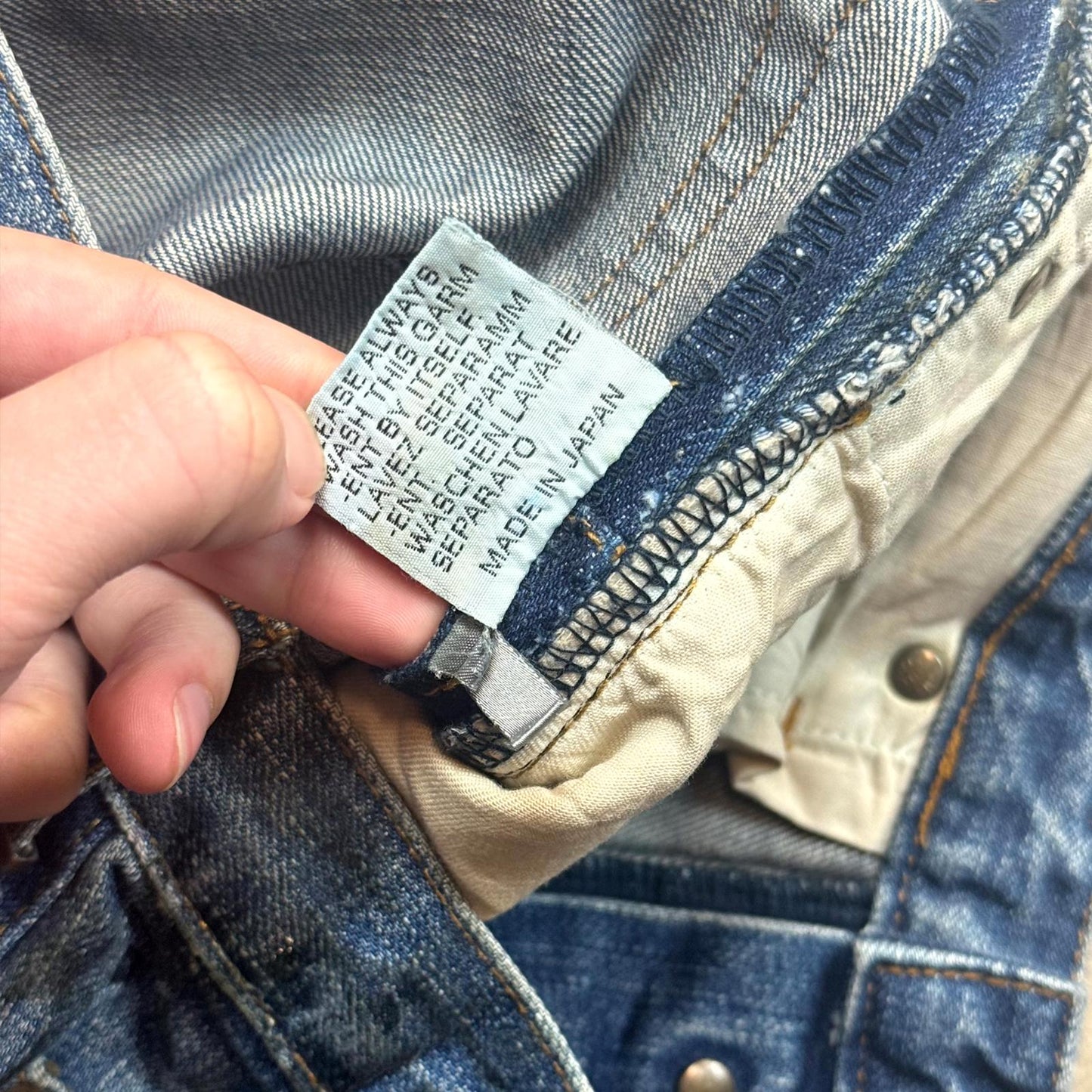 AW03 Dior Homme Blue Waxed Luster Denim