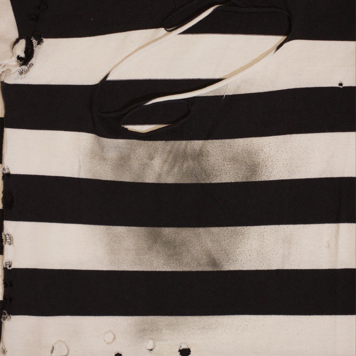 SS02 Number (N)ine ‘Modern Age’ Distressed Striped Shirt