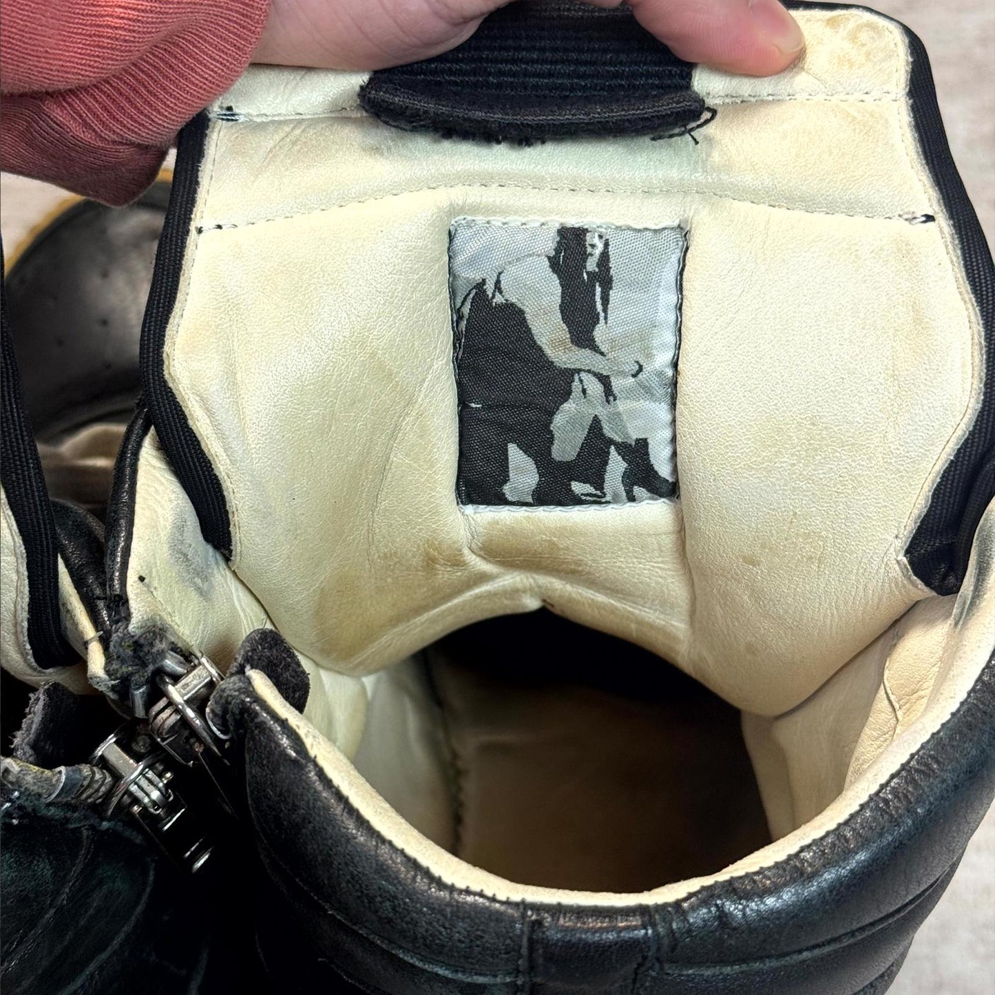 AW06 Rick Owens Black Leather Dunks