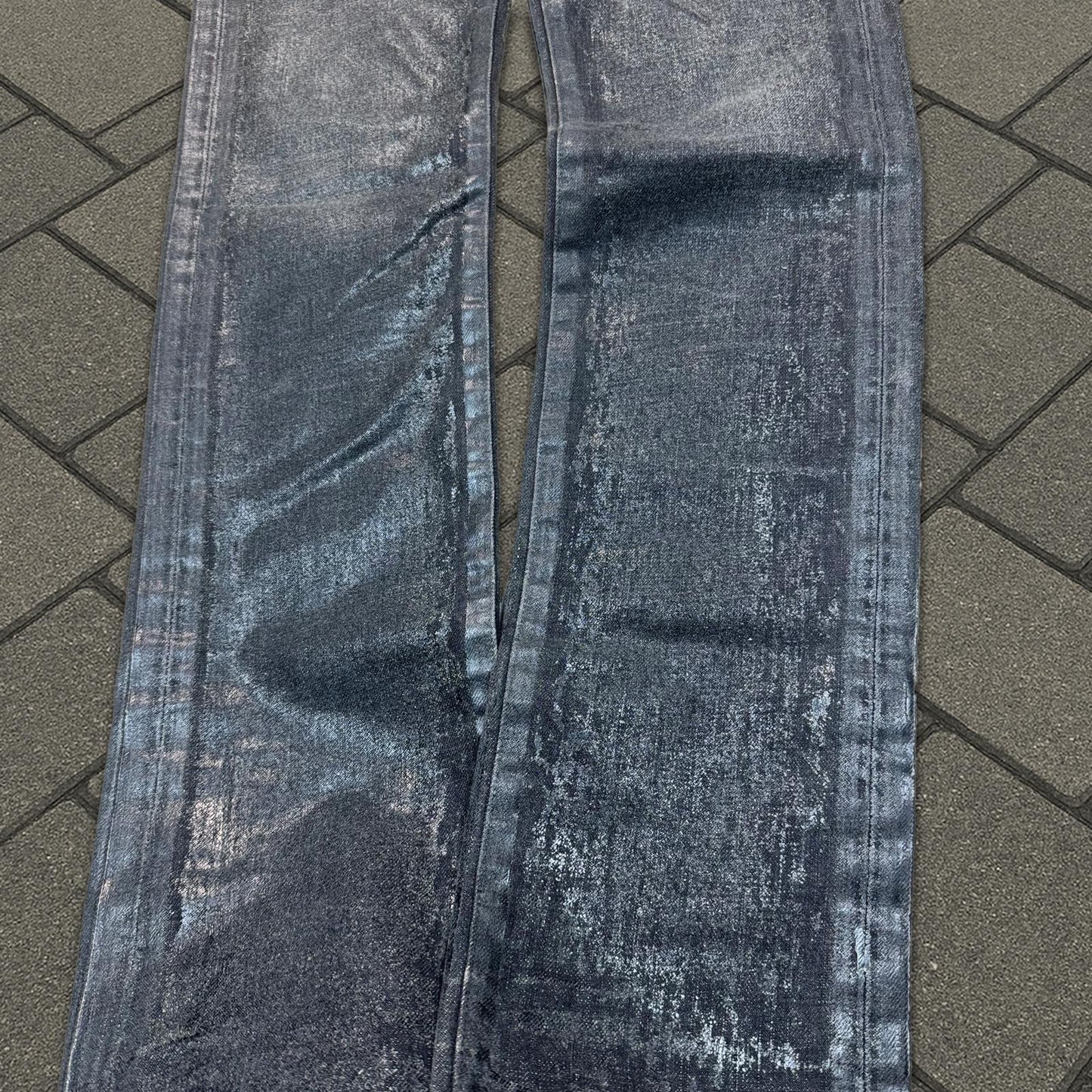 AW05 Dior Homme Black Waxed Denim