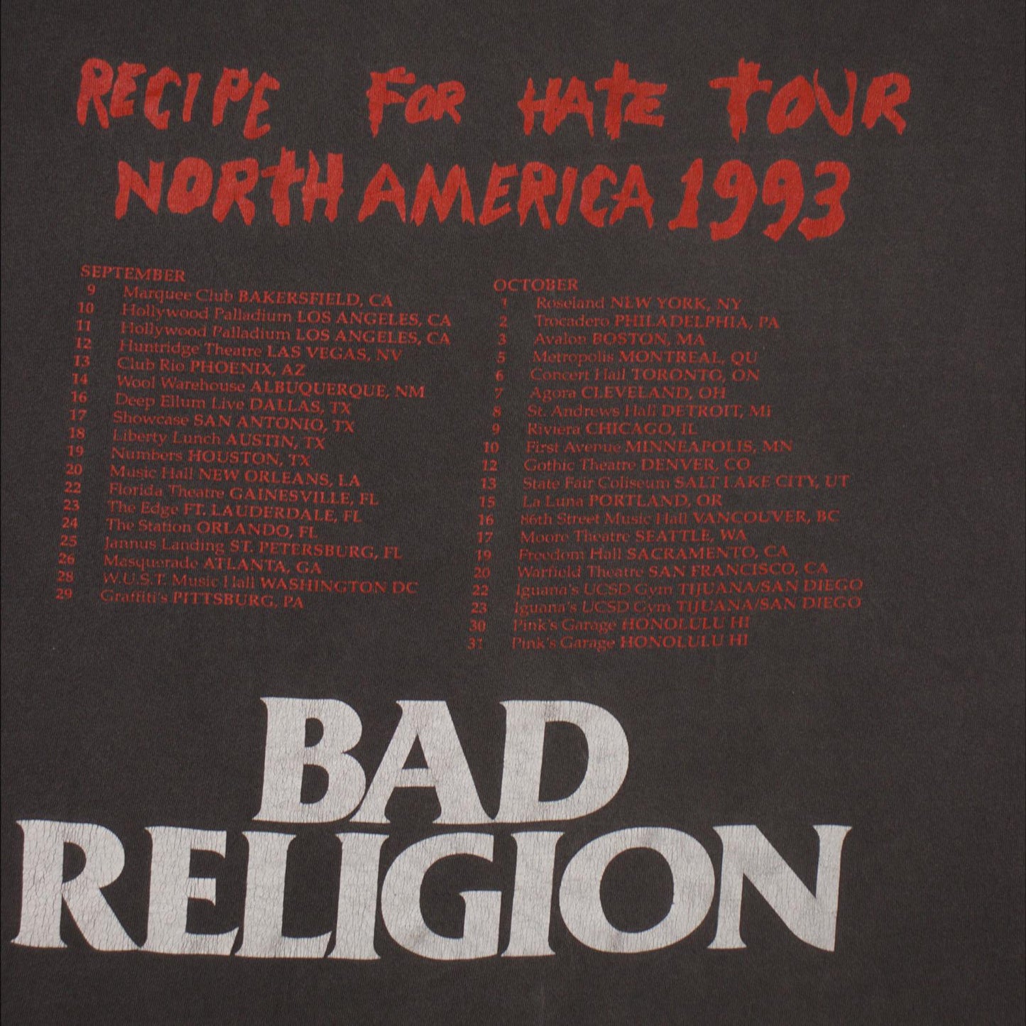 1993 Bad Religion Tee