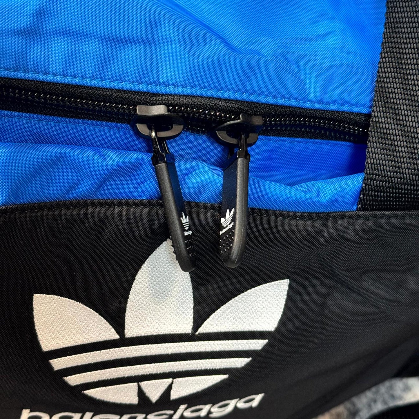 Balenciaga Adidas Trefoil Blue Canvas Duffel Bag