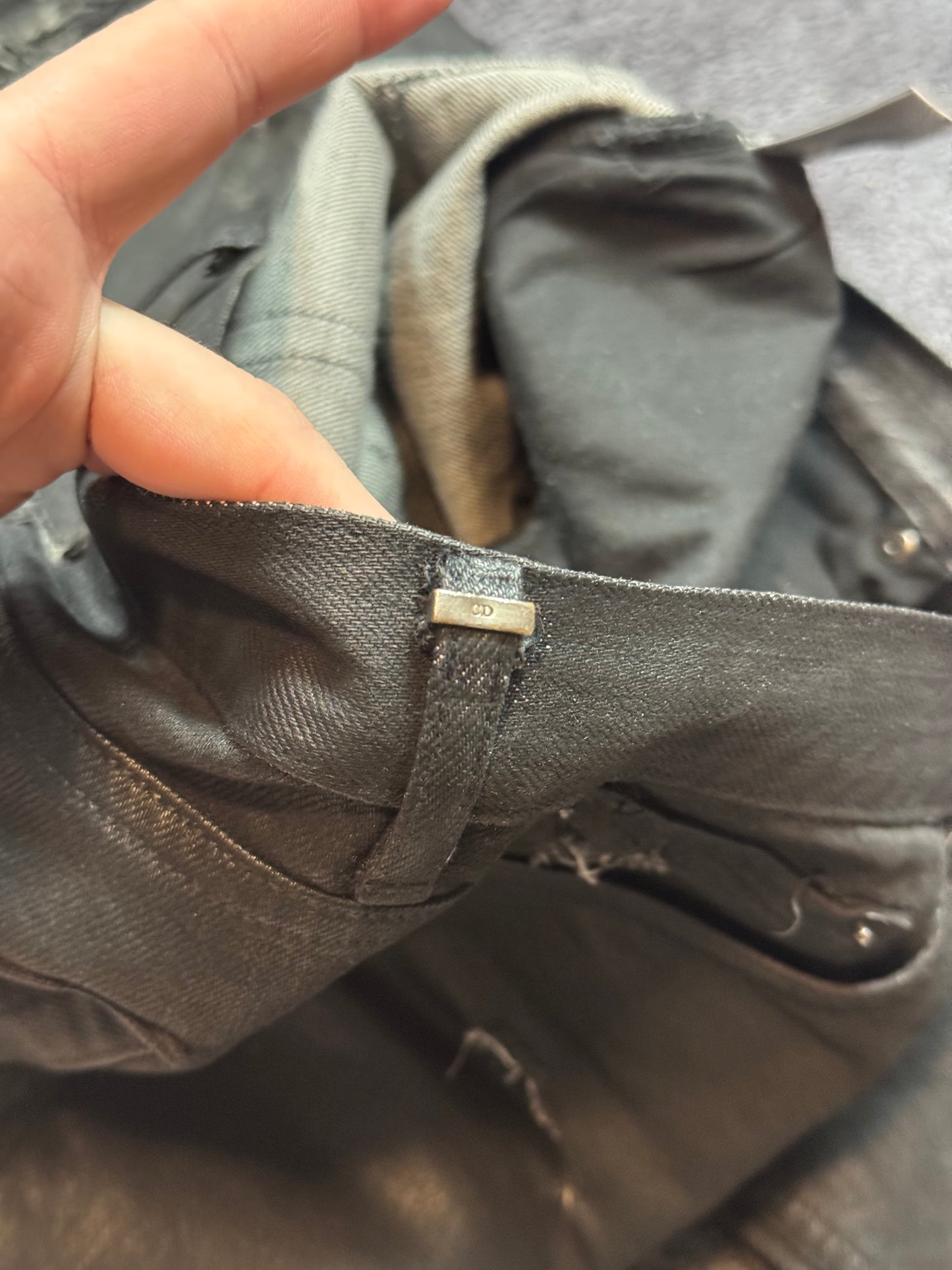 SS04 Dior Homme Strip Denim