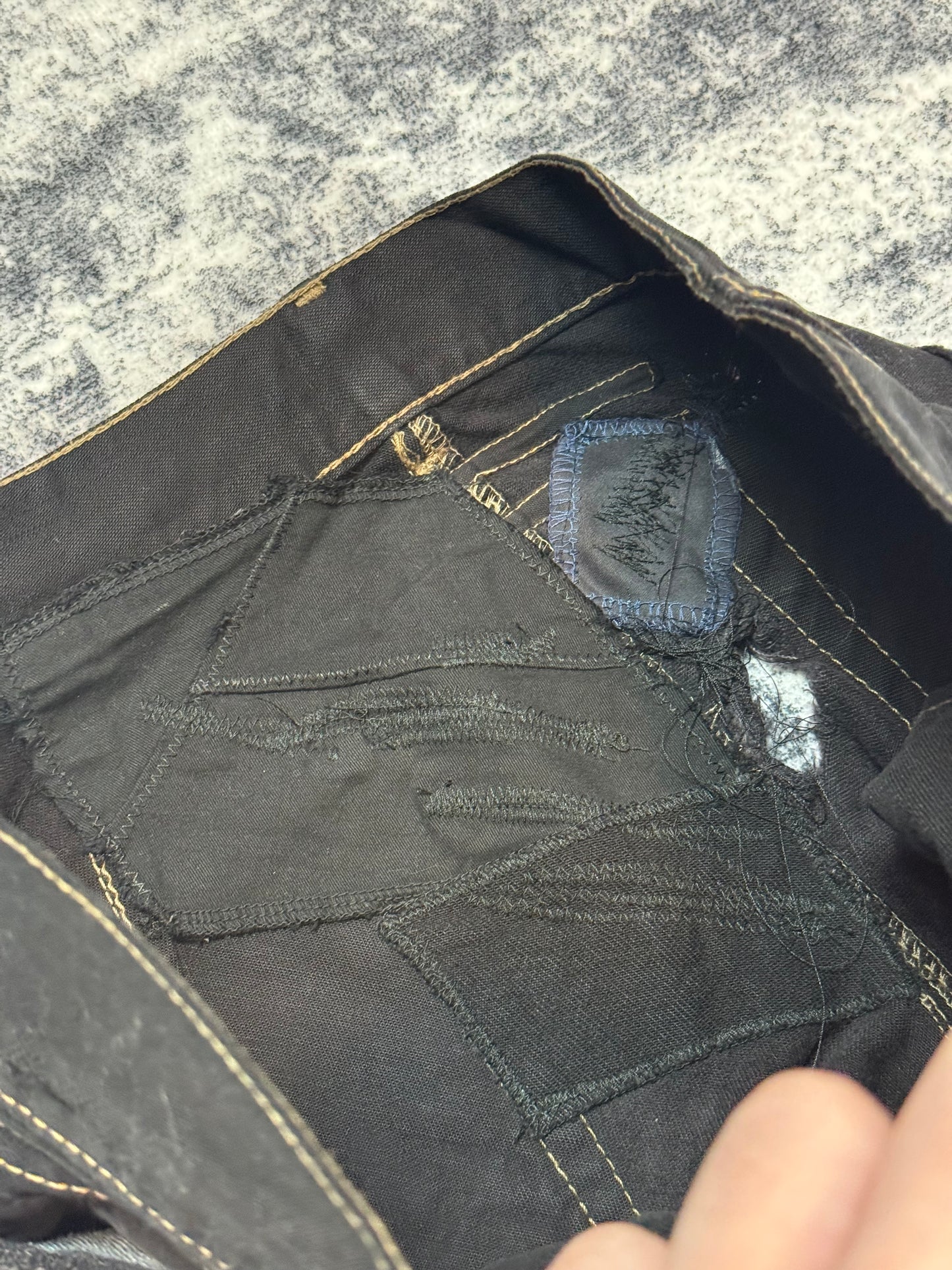 SS07 “Wishbone” Rick Owens Black Spiral Denim