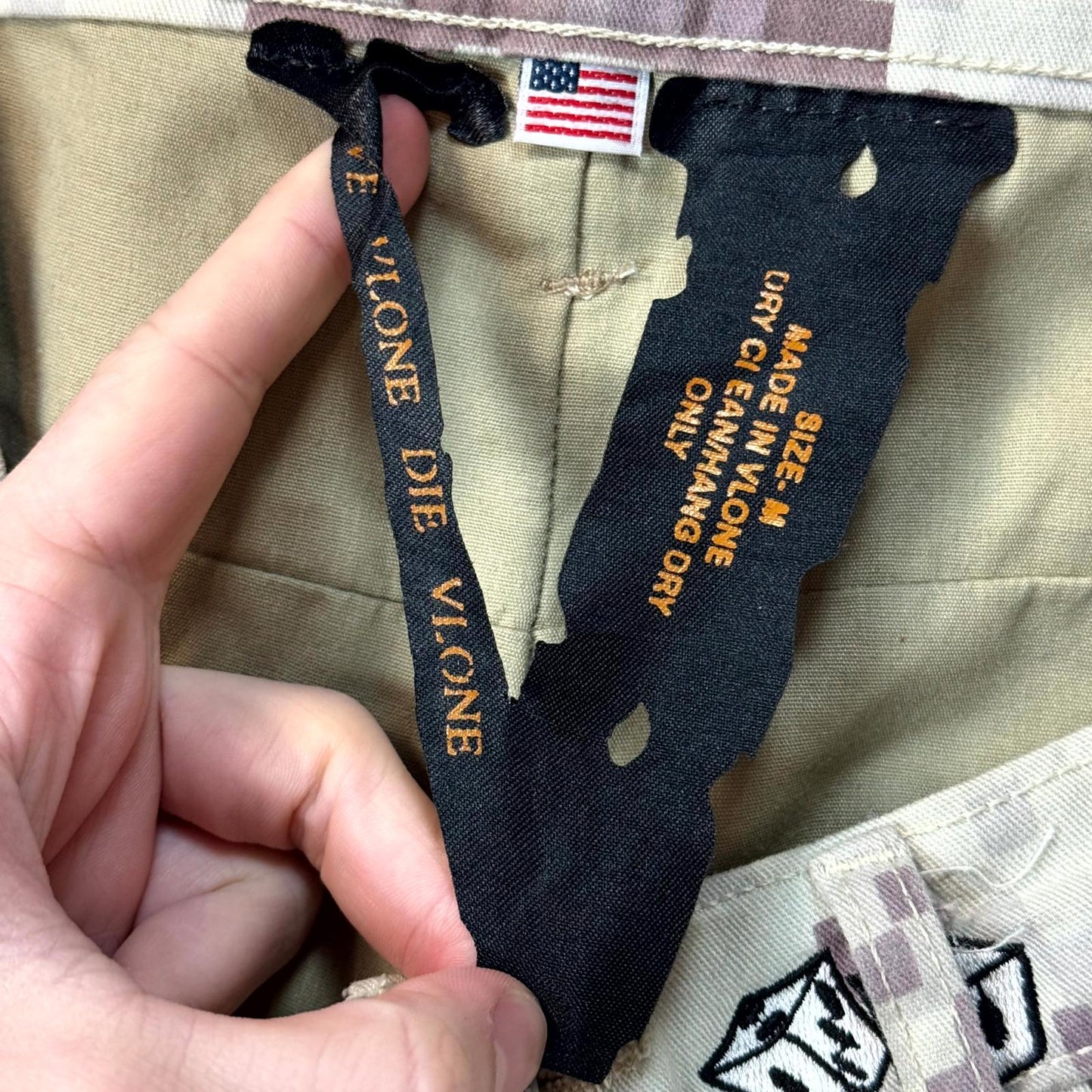 Vlone Digital Camo Desert Old English Denim