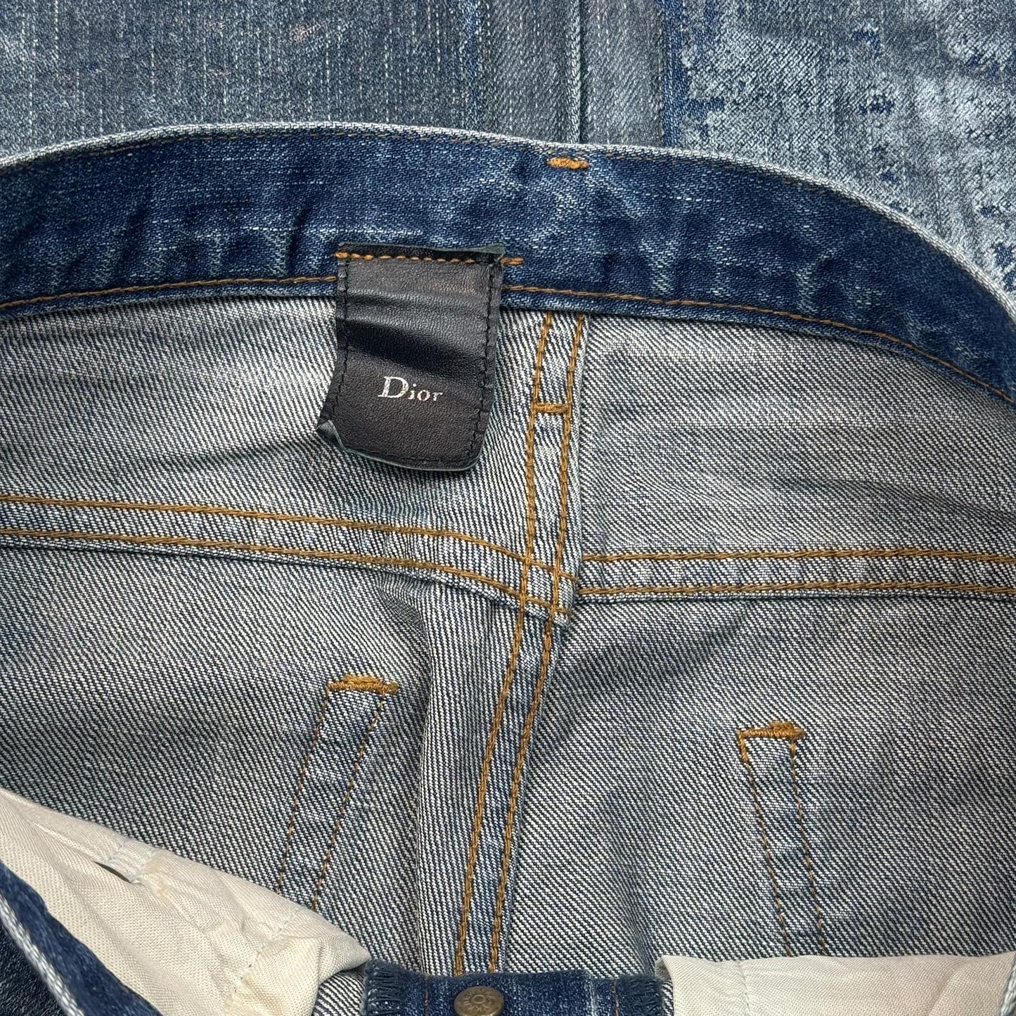 AW03 Dior Homme Blue Waxed Luster Denim