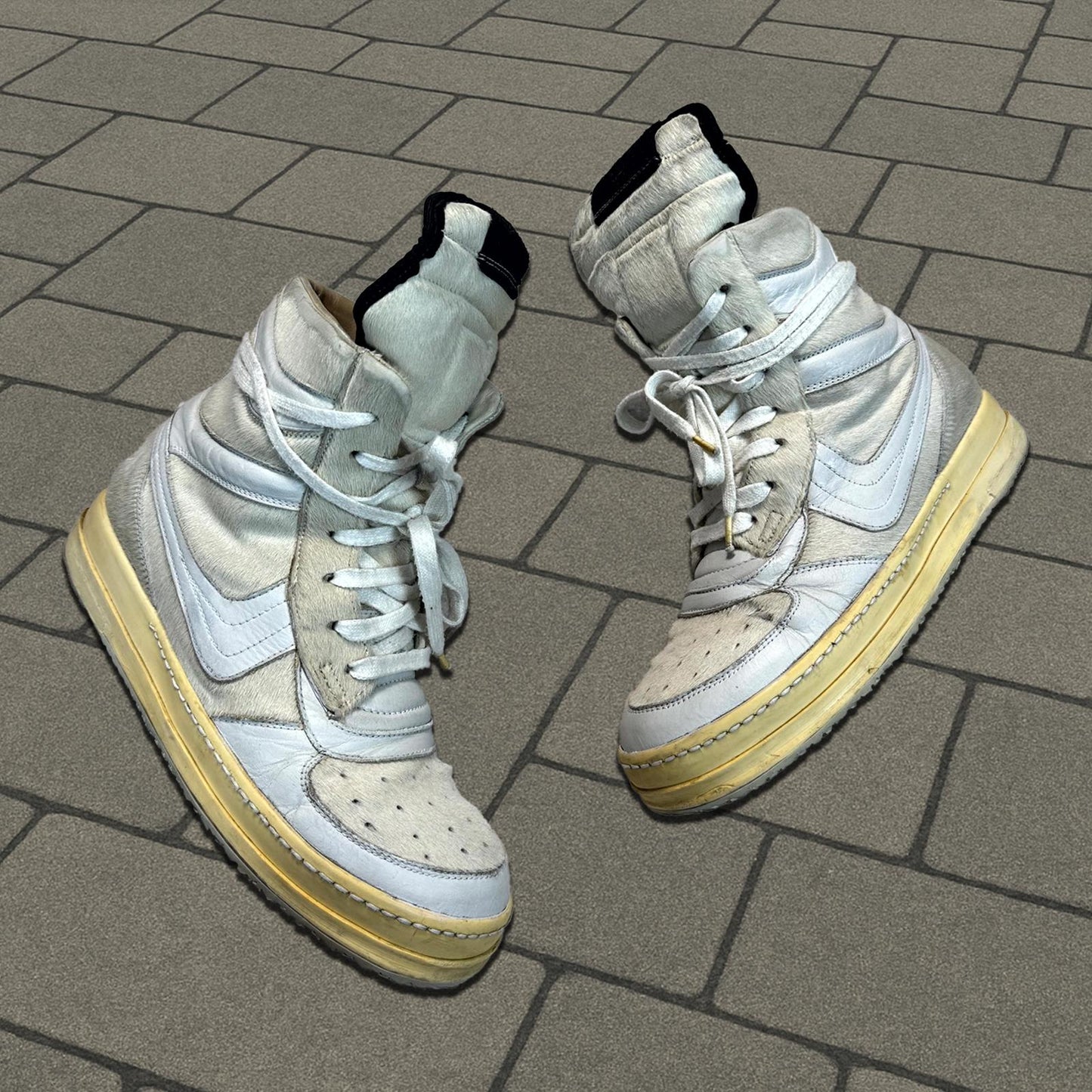 AW08 Rick Owens 1/40 Pony Hair Milk Dunks