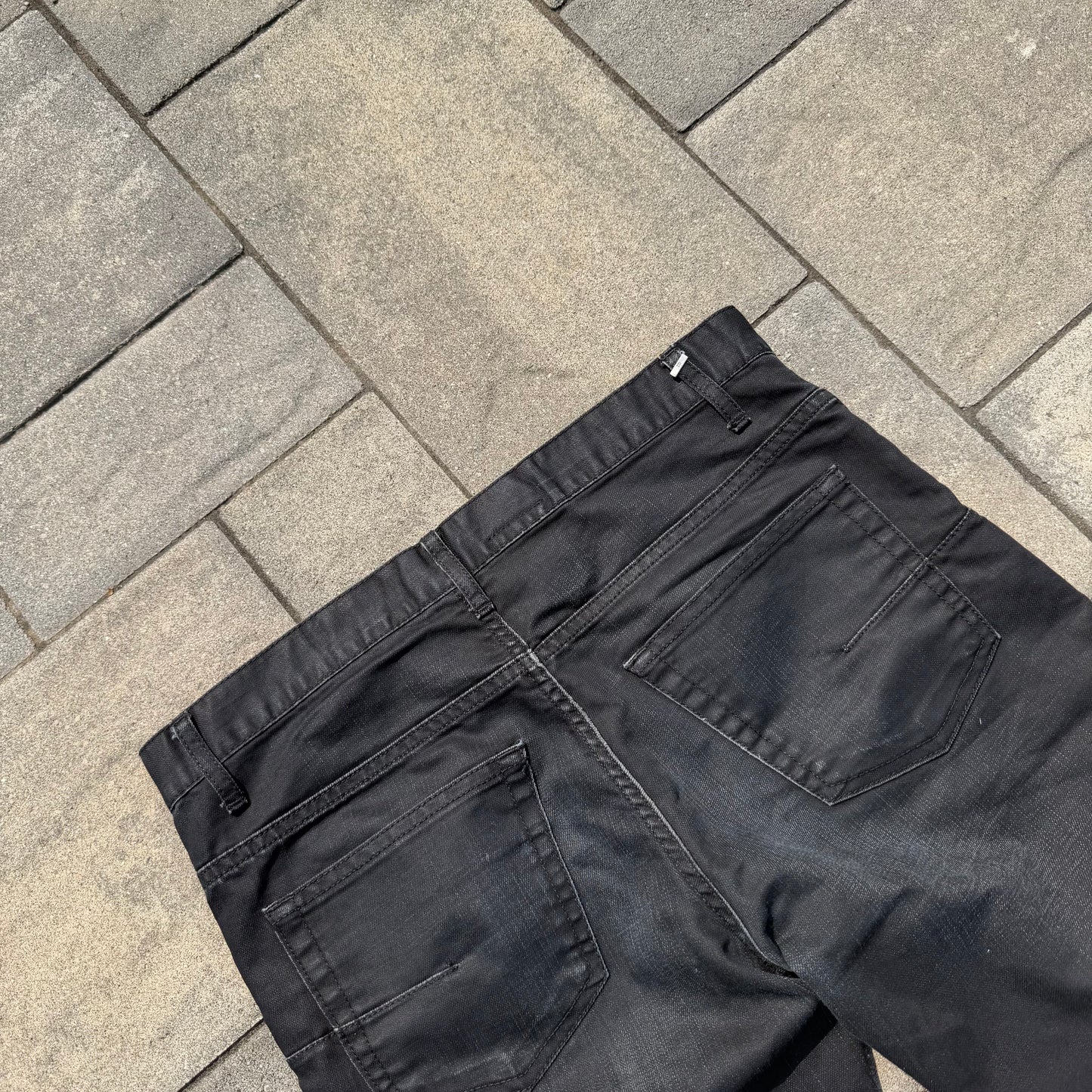 AW09 Dior Homme Black Waxed Denim