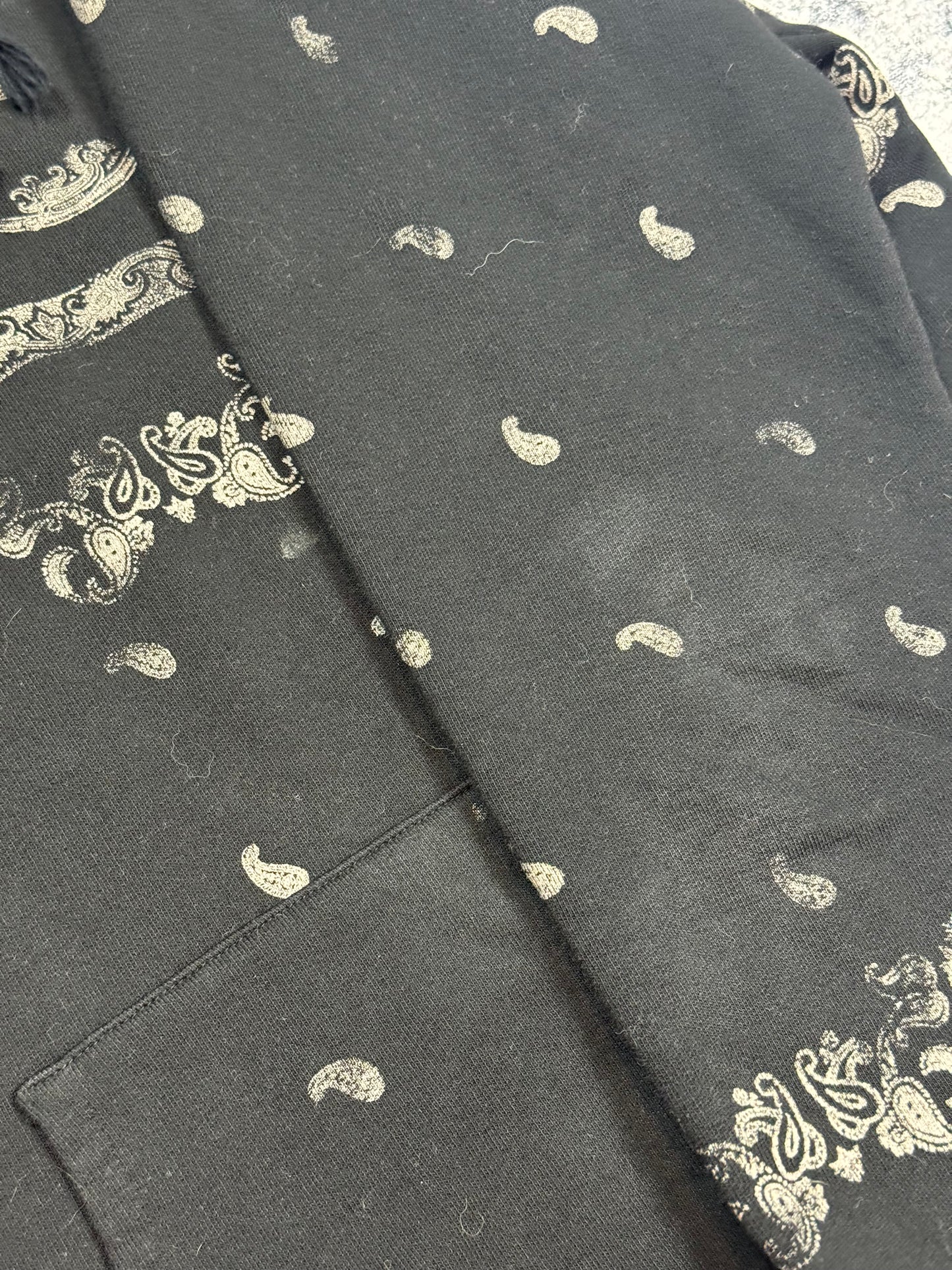 2018 Saint Laurent Paris Paisley Bandana Hoodie