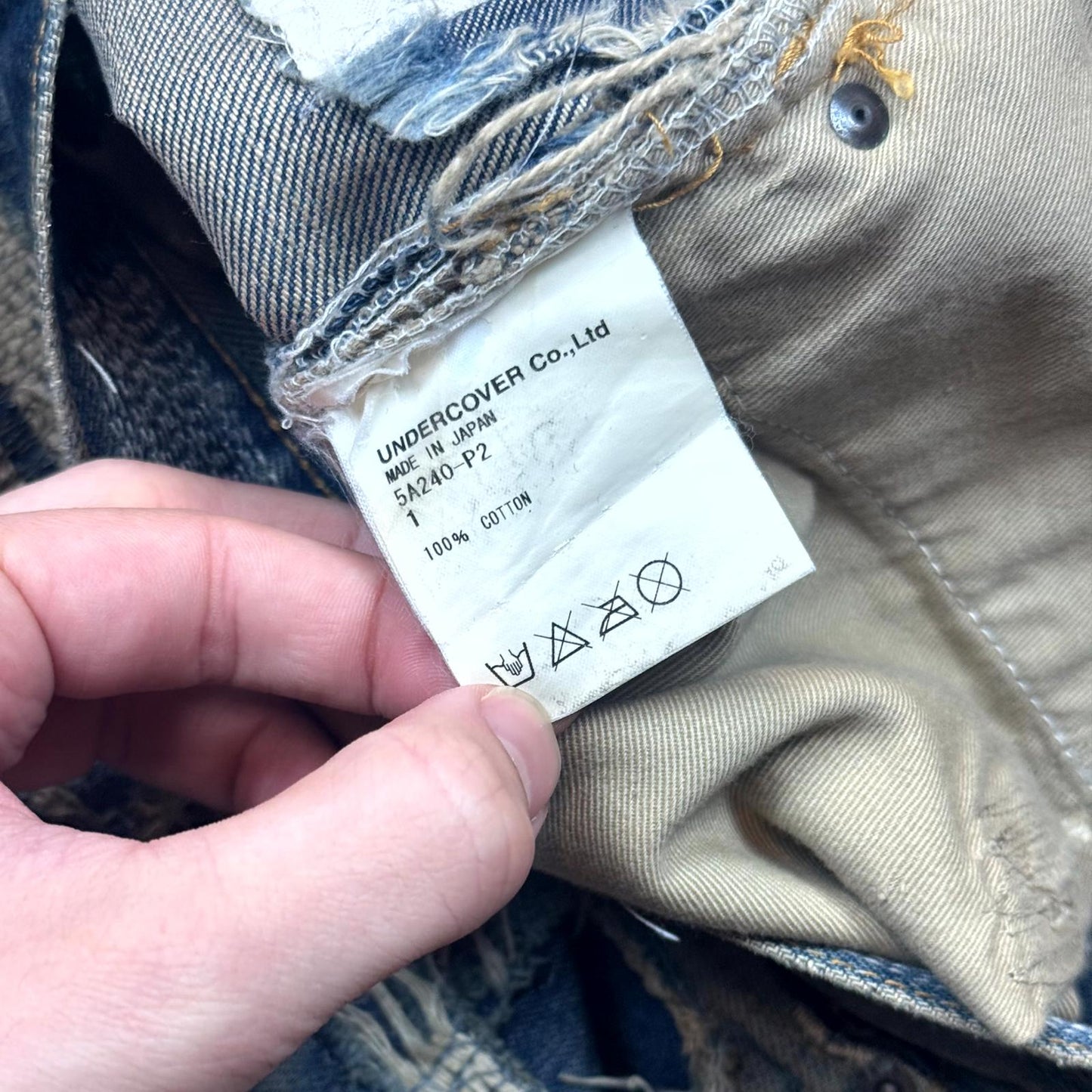 AW05 Undercover “Arts & Crafts” 85 Blue Boro Denim