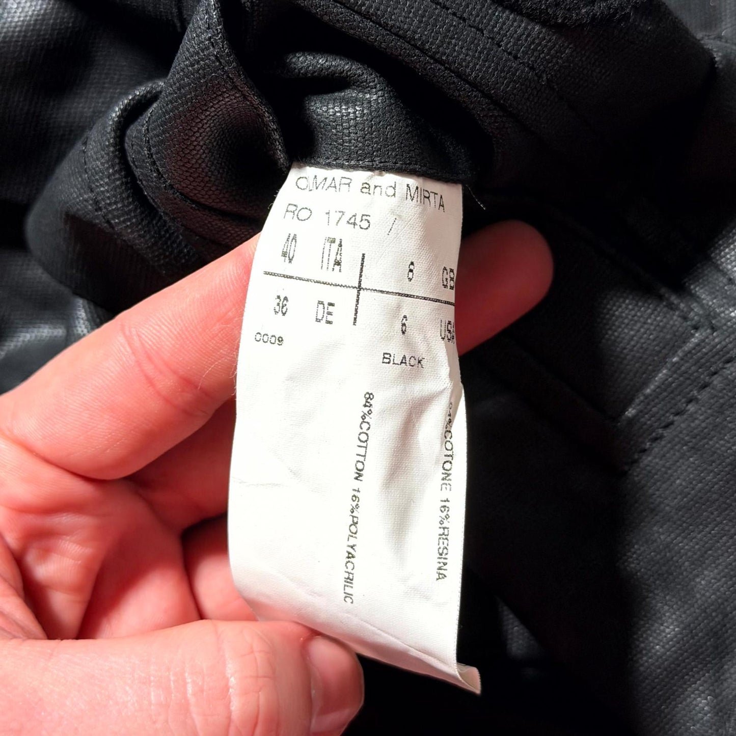SS03 Rick Owens 'Suckerball' Reconstructed Wax Jacket
