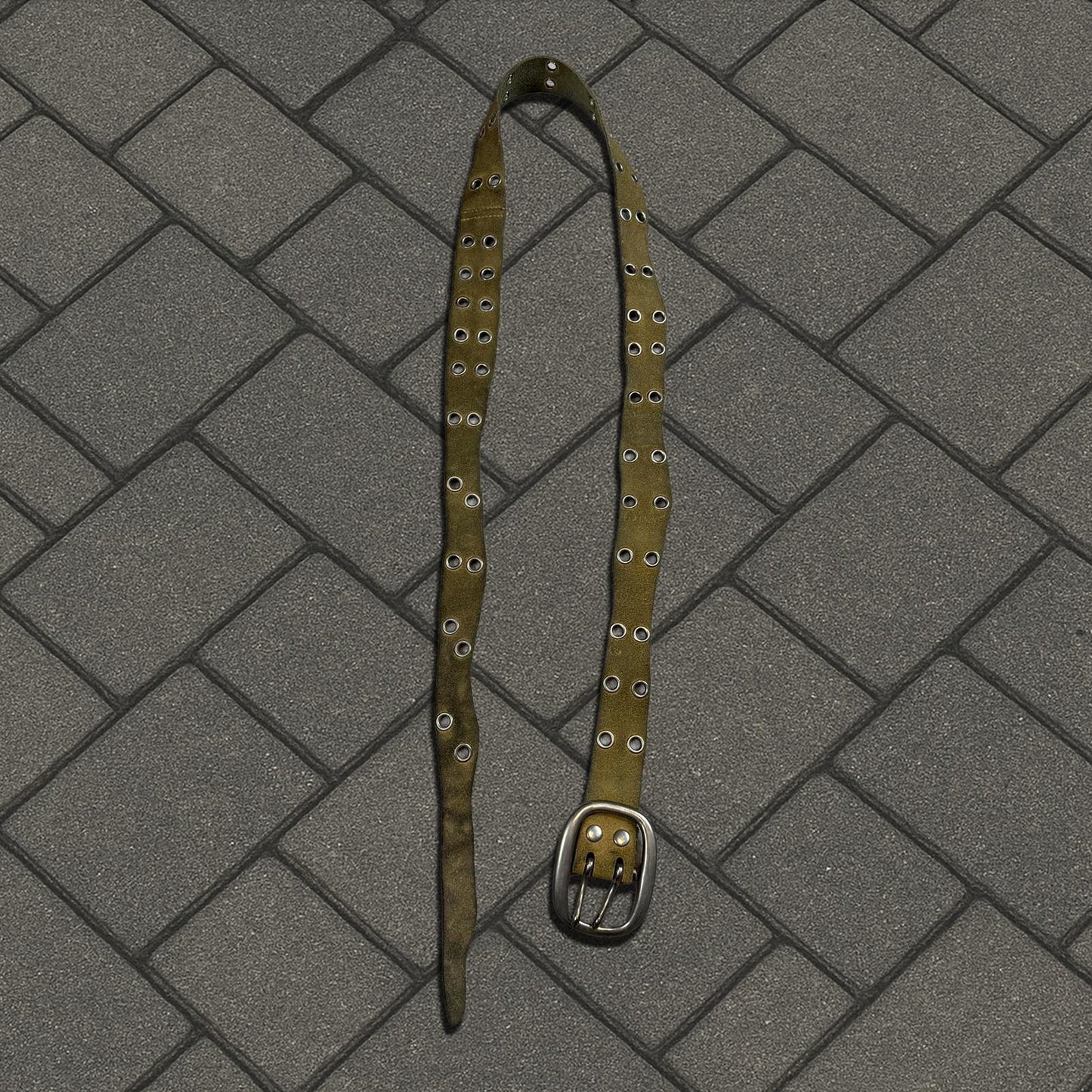 SS04 Undercover 'Languid' Distorted Suede Leather Belt