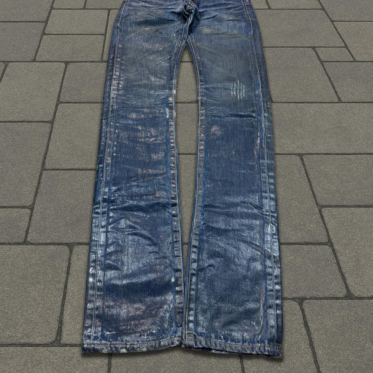 AW03 Dior Homme Blue Waxed Luster Denim