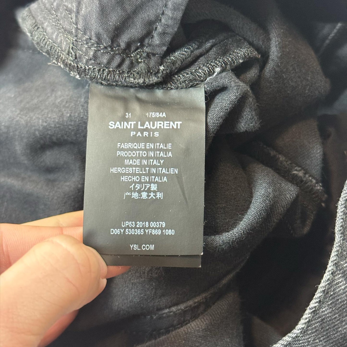 2018 Saint Laurent Paris D17 Bootcut Denim