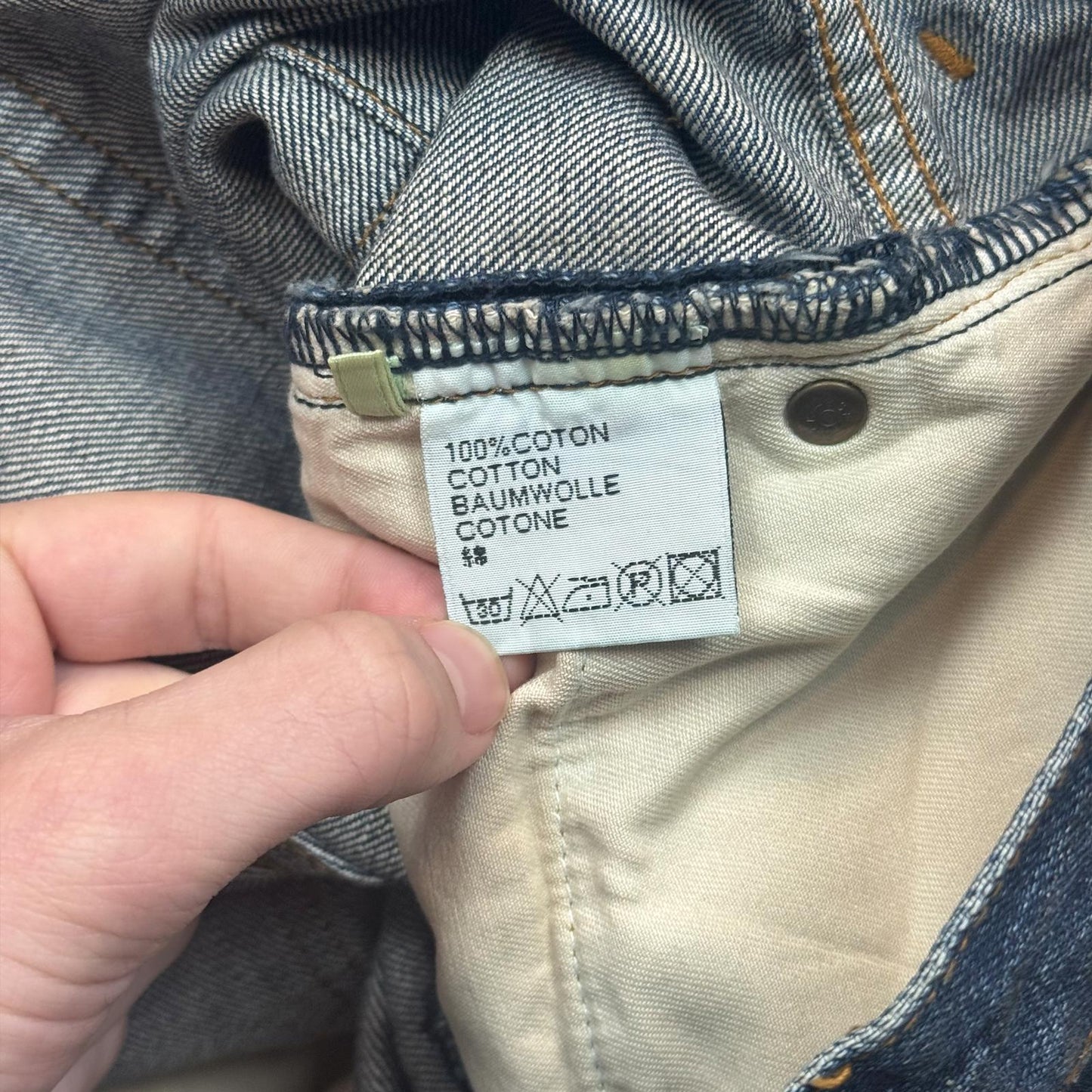 SS07 Dior Homme Blue Waxed Luster Denim