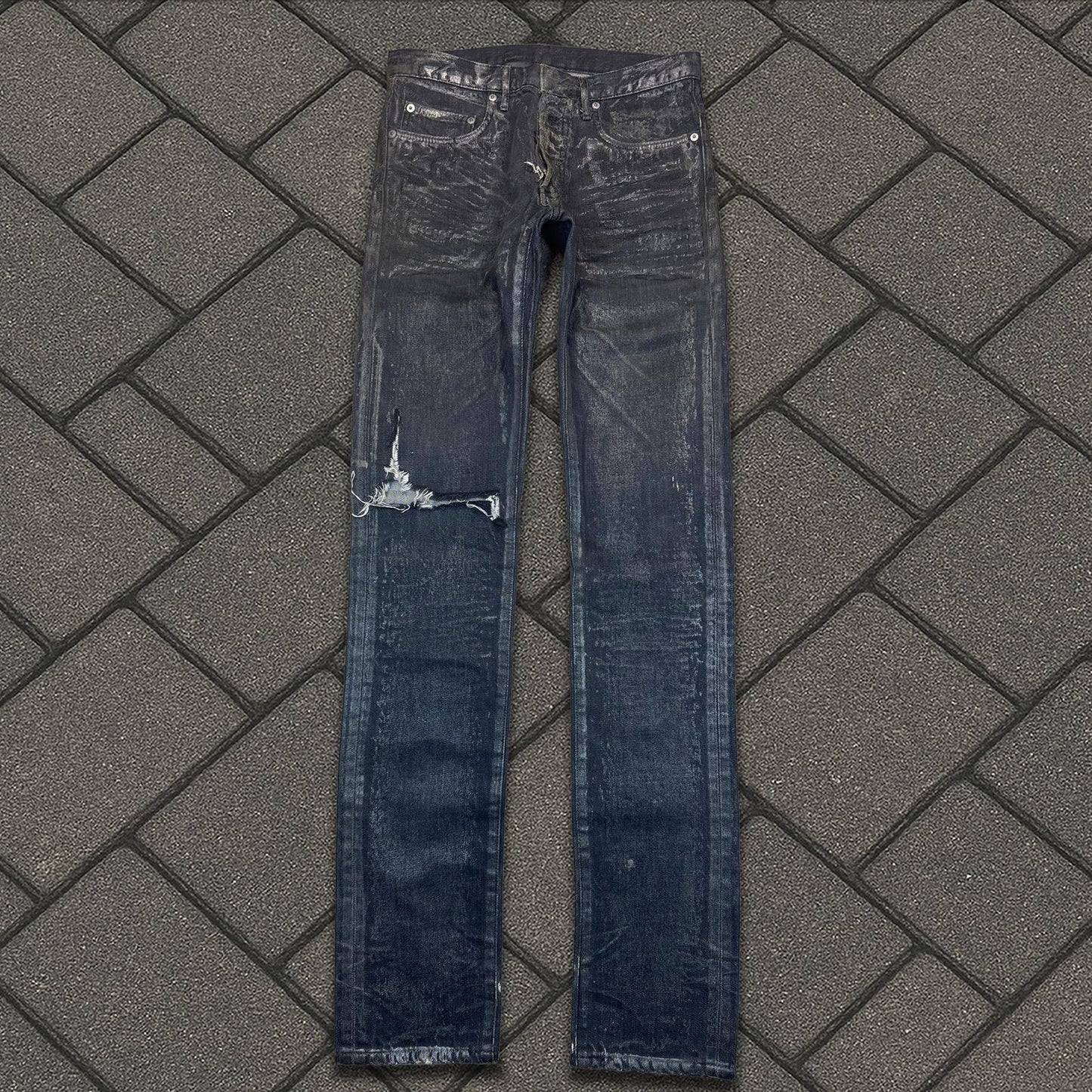 AW05 Dior Homme Black Waxed Denim