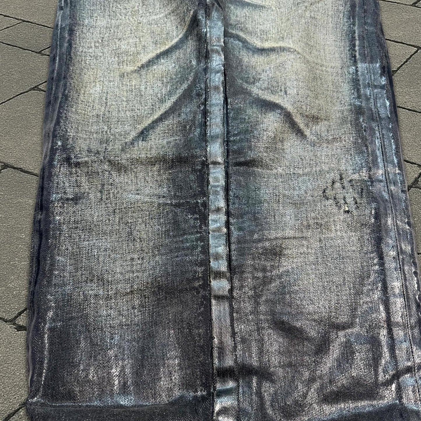 AW03 Dior Homme Black Waxed Luster Denim