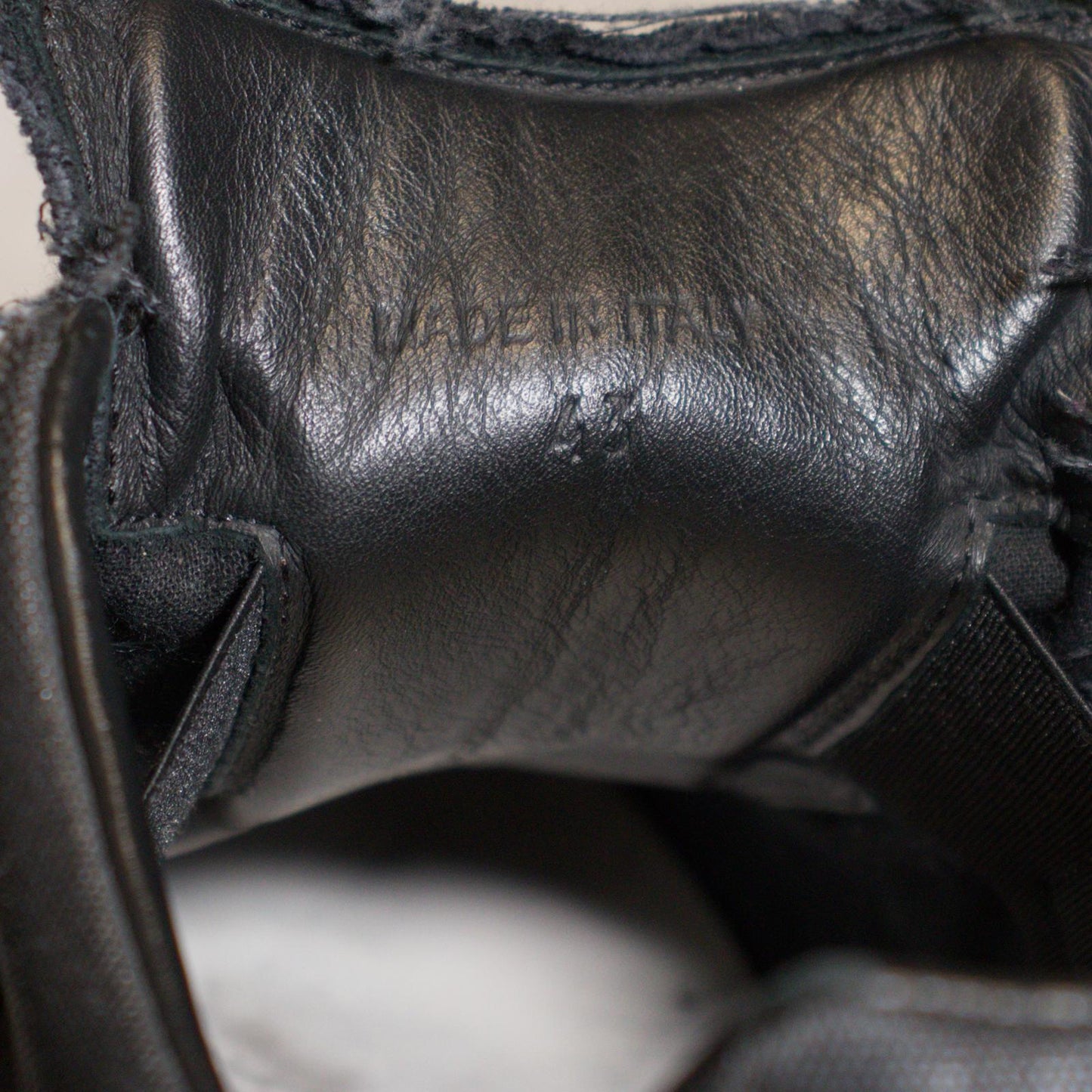 Maison Margiela Black Waxed Gat Sneaker