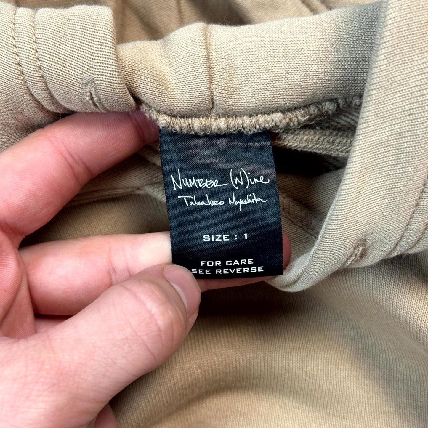 AW03 Number Nine Beige Rope Hoodie