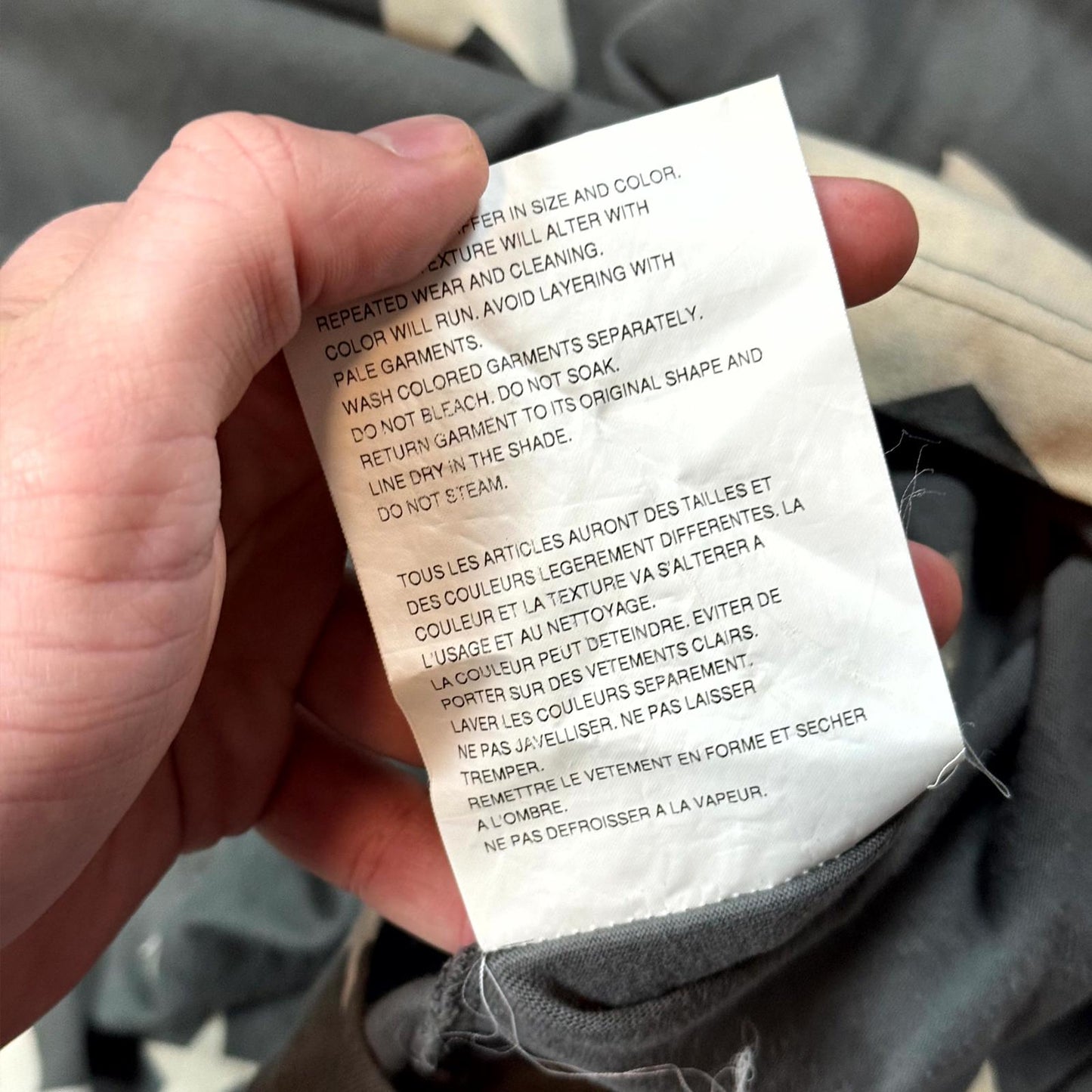 2002 Junya Watanabe Grey Star Longsleeve