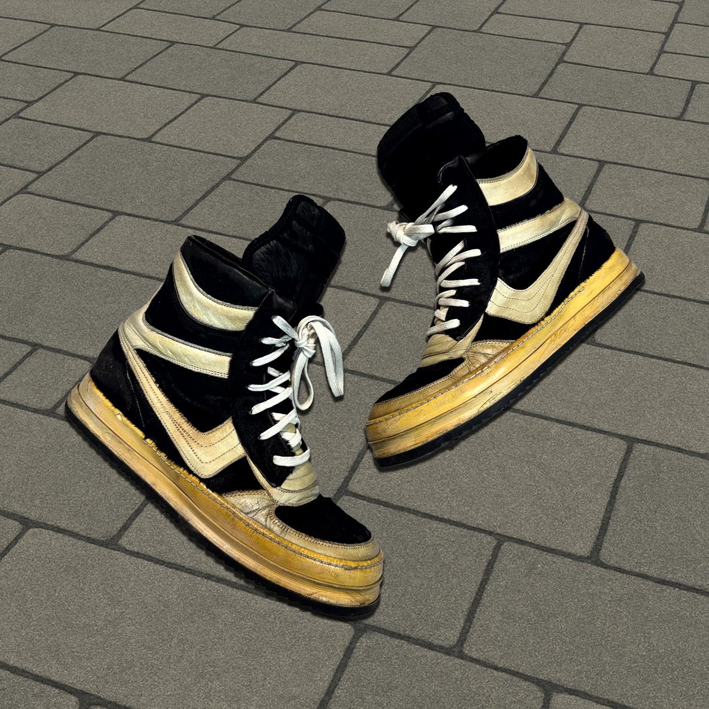 AW08 Rick Owens 1/40 Pony Hair Oreo Dunks
