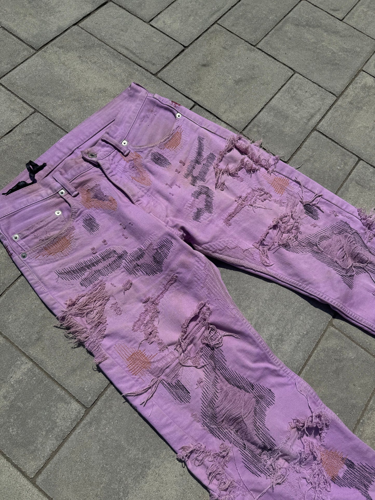 Playboi Carti Vlone 1 of 1 Purple Scab Denim