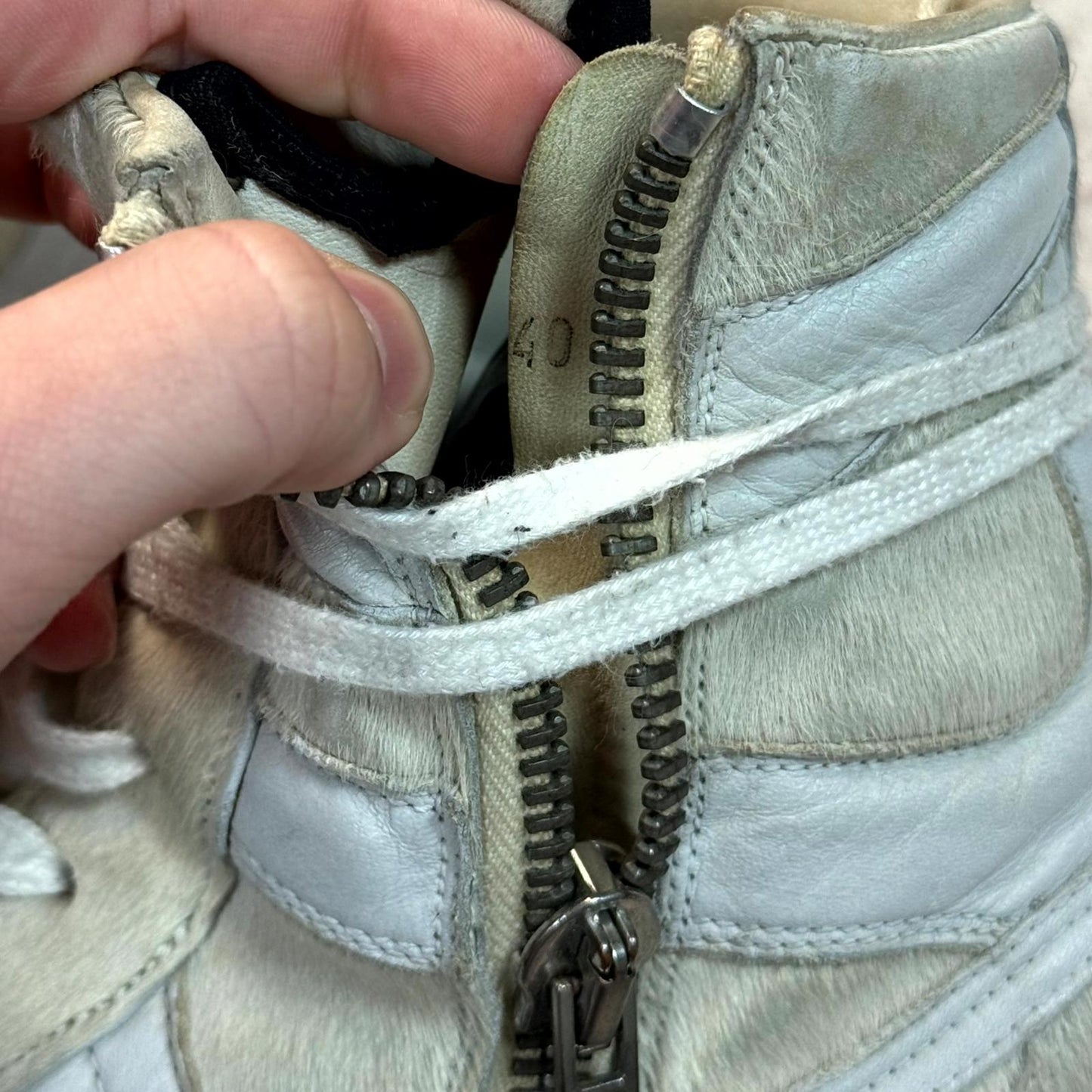 AW08 Rick Owens 1/40 Pony Hair Milk Dunks