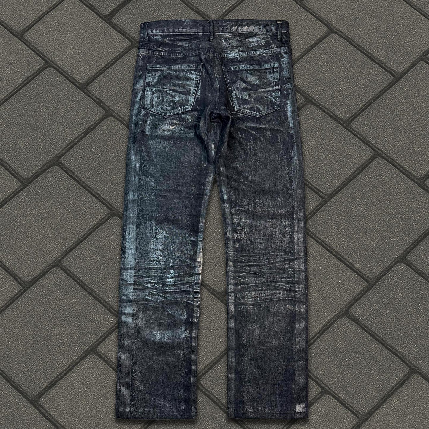 AW05 Dior Homme Black Waxed Luster Denim