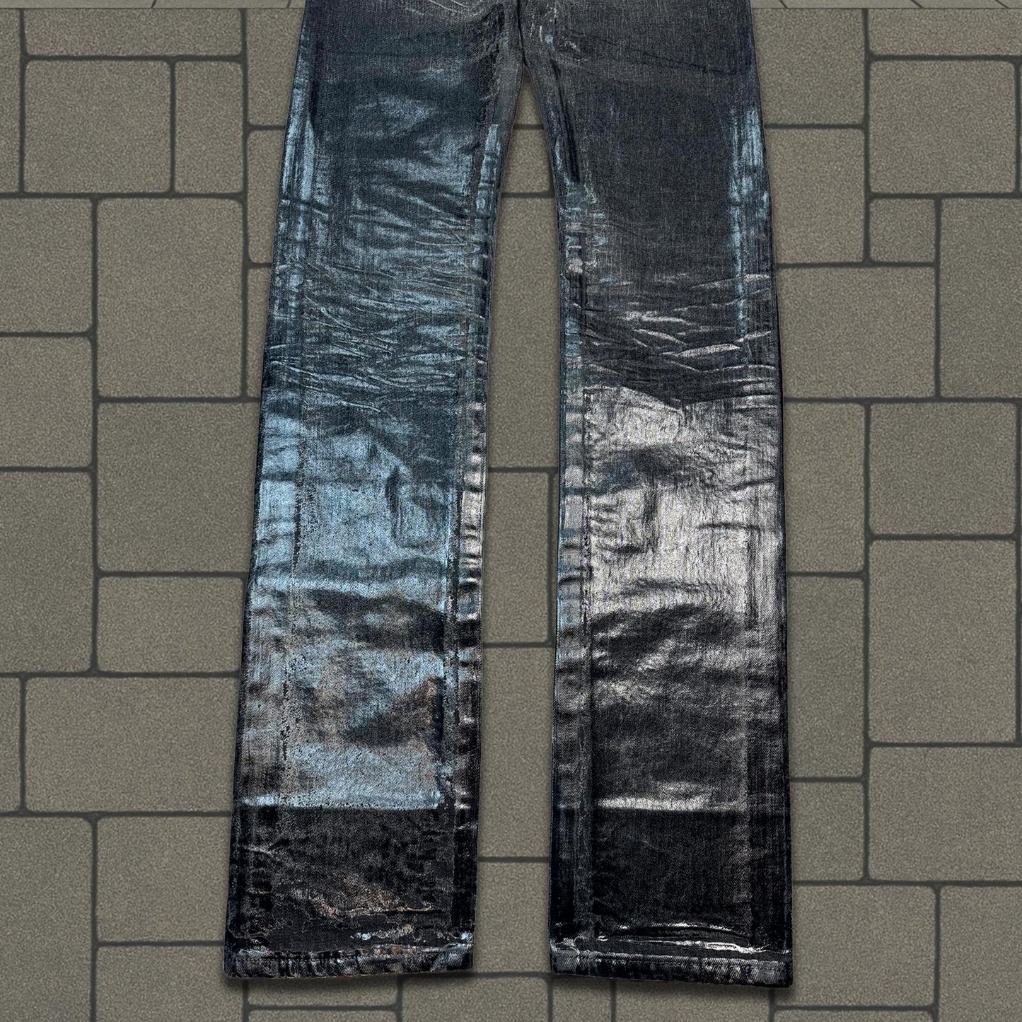 AW04 Dior Homme Black Waxed Luster Denim