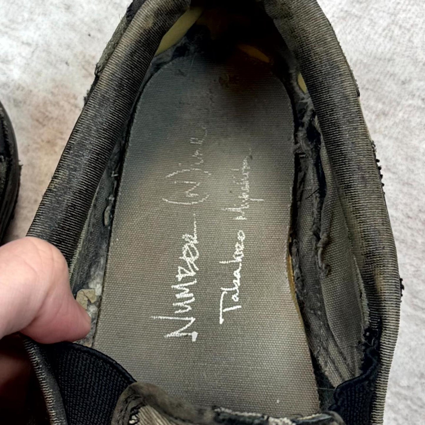 AW03 Number Nine Heart Patch Vans