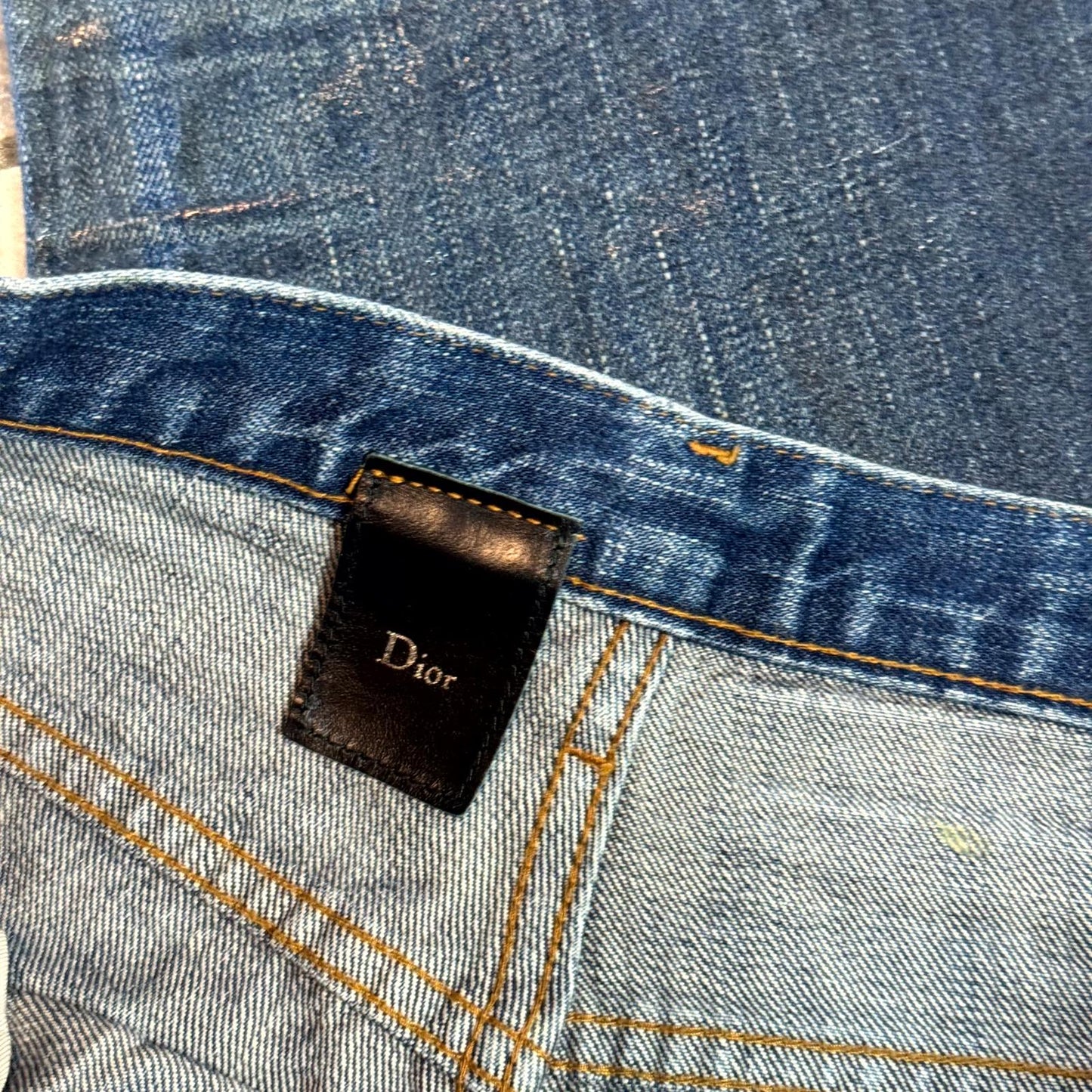 AW03 Dior Homme Blue Waxed Luster Denim