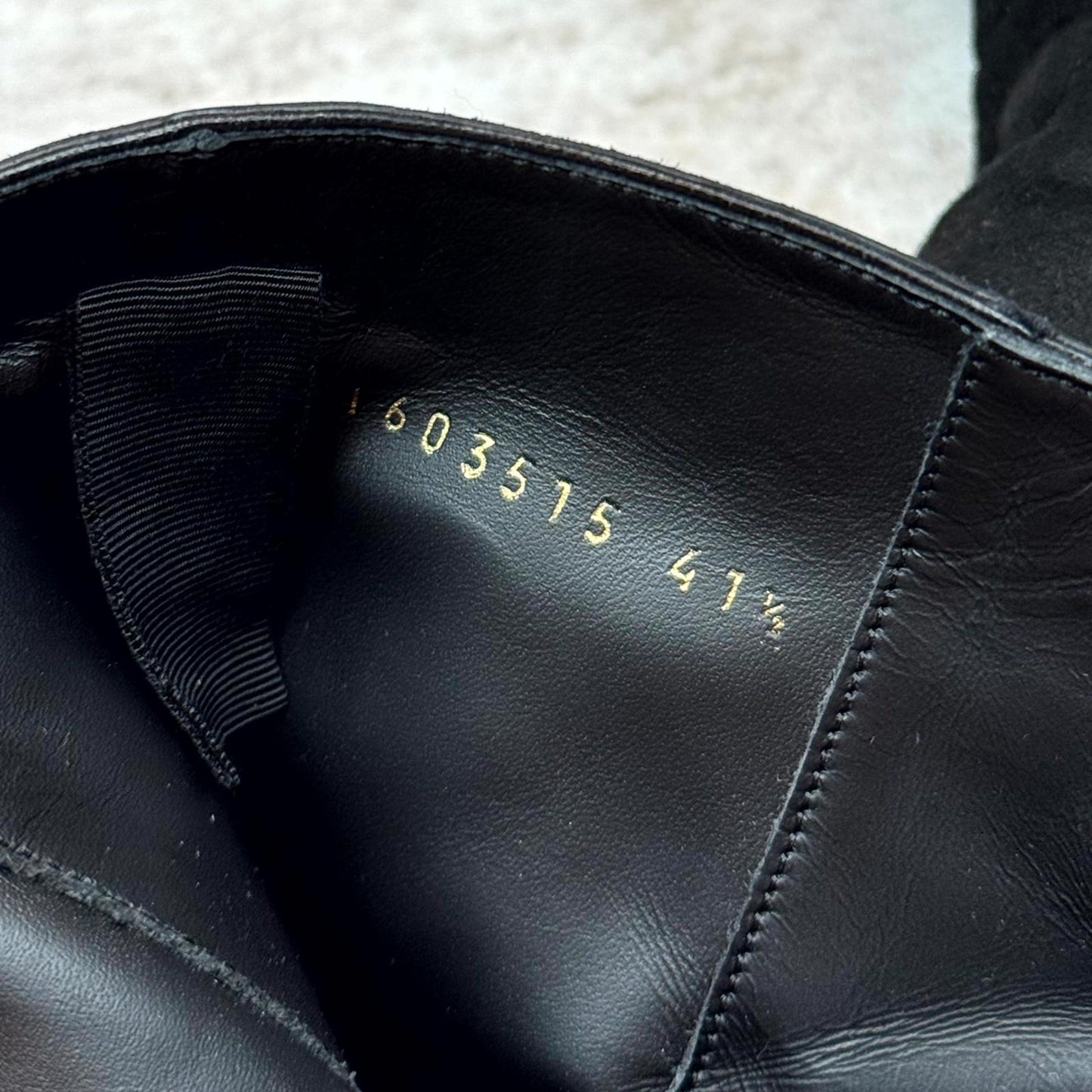 Saint Laurent Paris Black Croc Embossed Wyatt Boots