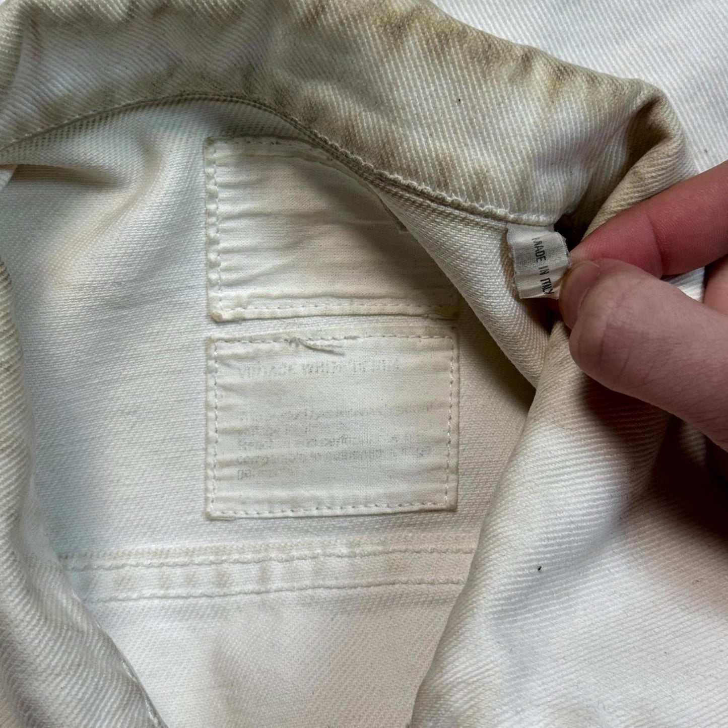 Helmut Lang Vintage White Denim Jacket