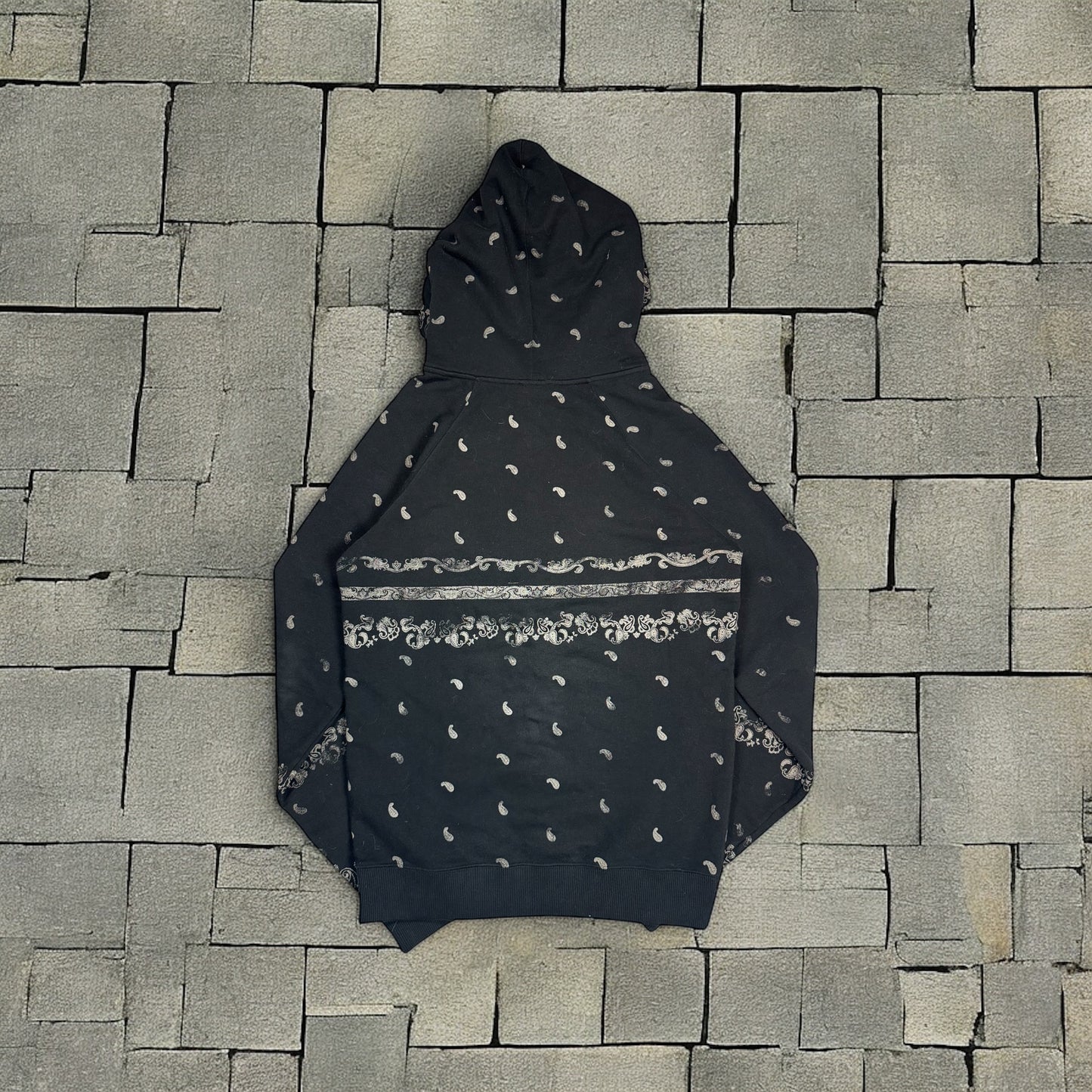 2018 Saint Laurent Paris Paisley Bandana Hoodie
