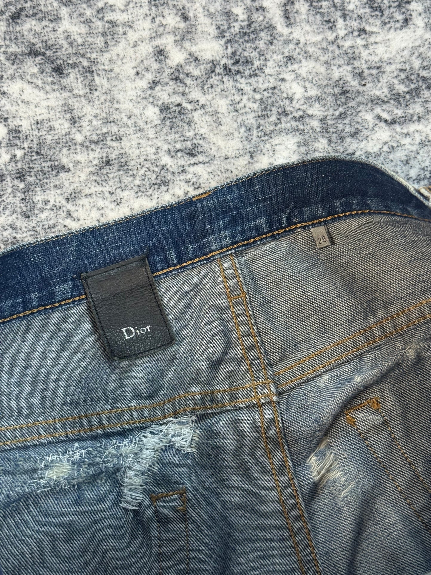 Dior Homme Painted Blue Denim