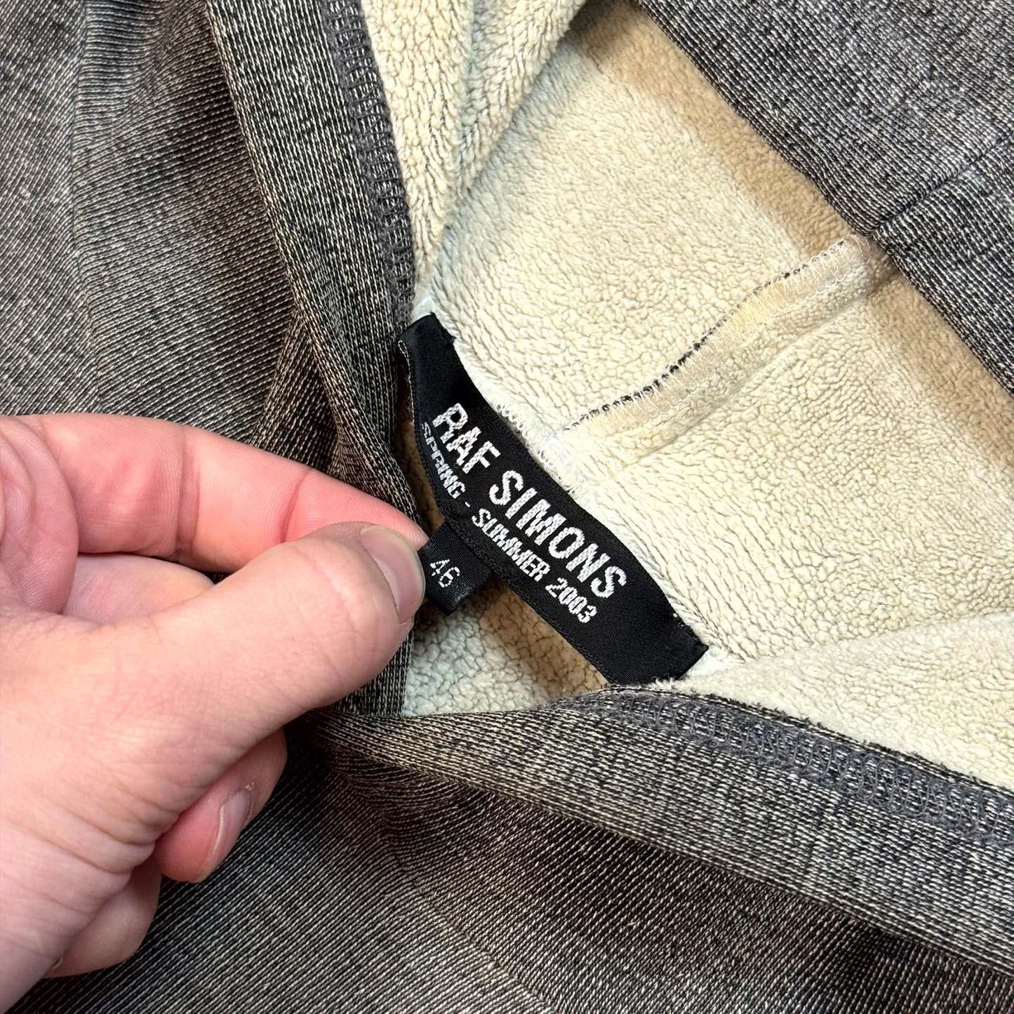 SS03 Raf Simons Grey Penelope Tree Hoodie