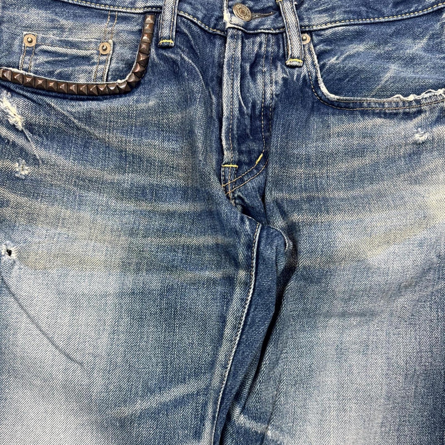 Hysteric Glamour Studded Pocket Denim Shorts