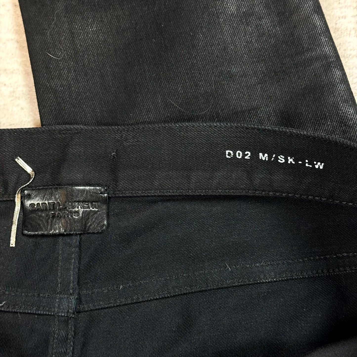 2017 Saint Laurent Paris Black Waxed D02 Denim