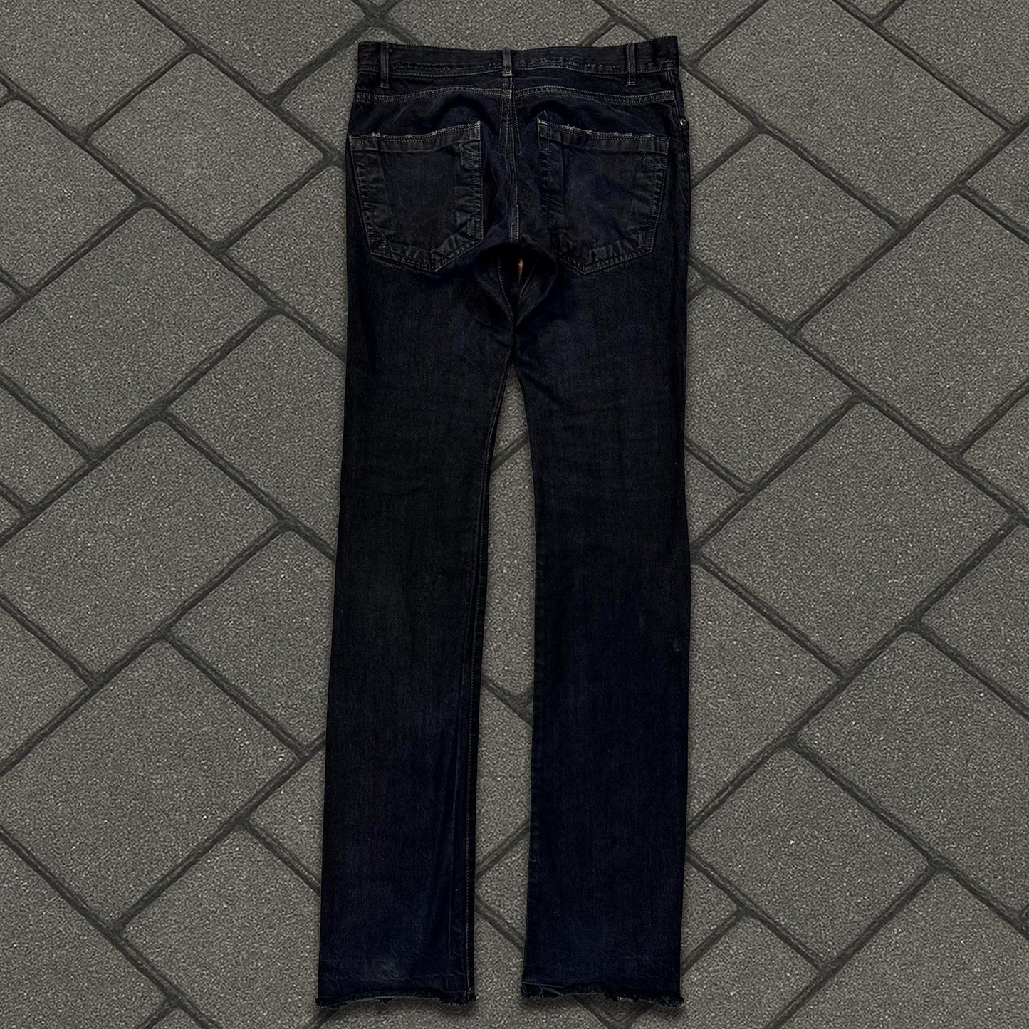SS08 Rick Owens Light Wax Detroit Cut Denim