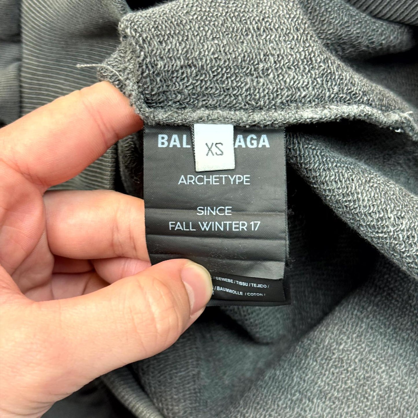 FW17 Balenciaga Paris Oversized Skyline Hoodie