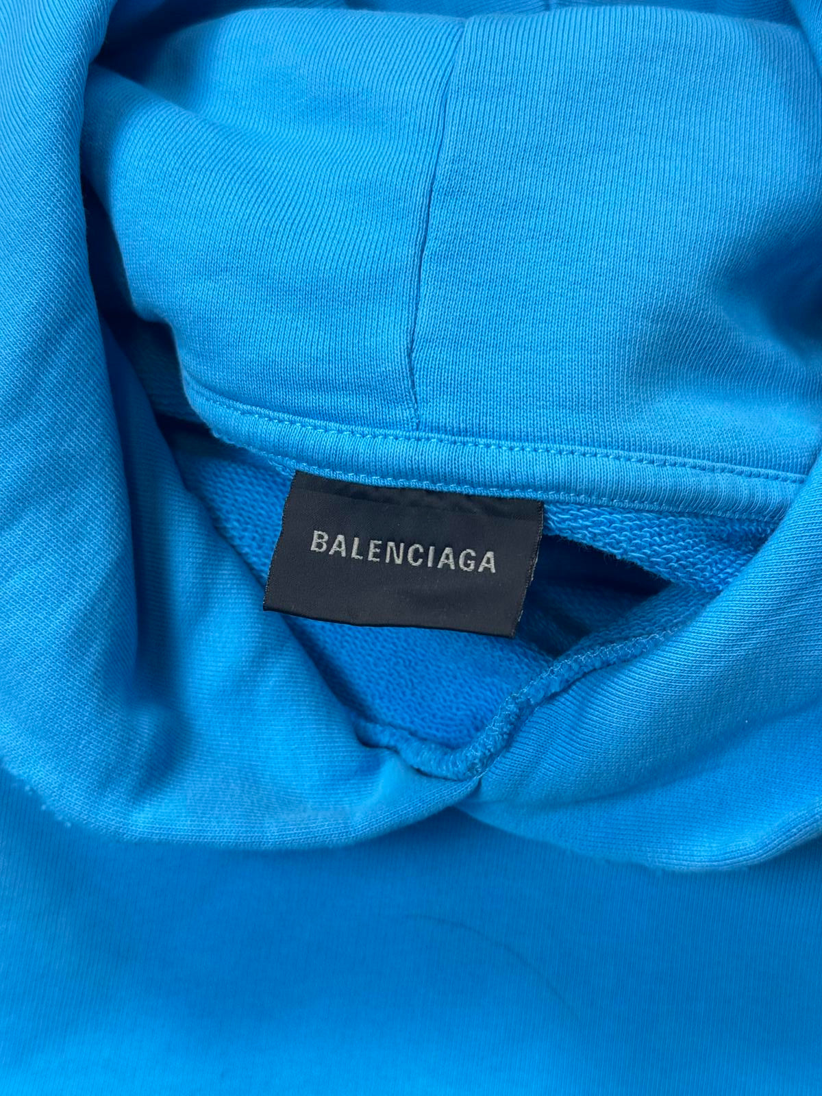 SS23 Balenciaga Blue Distressed Campaign Hoodie