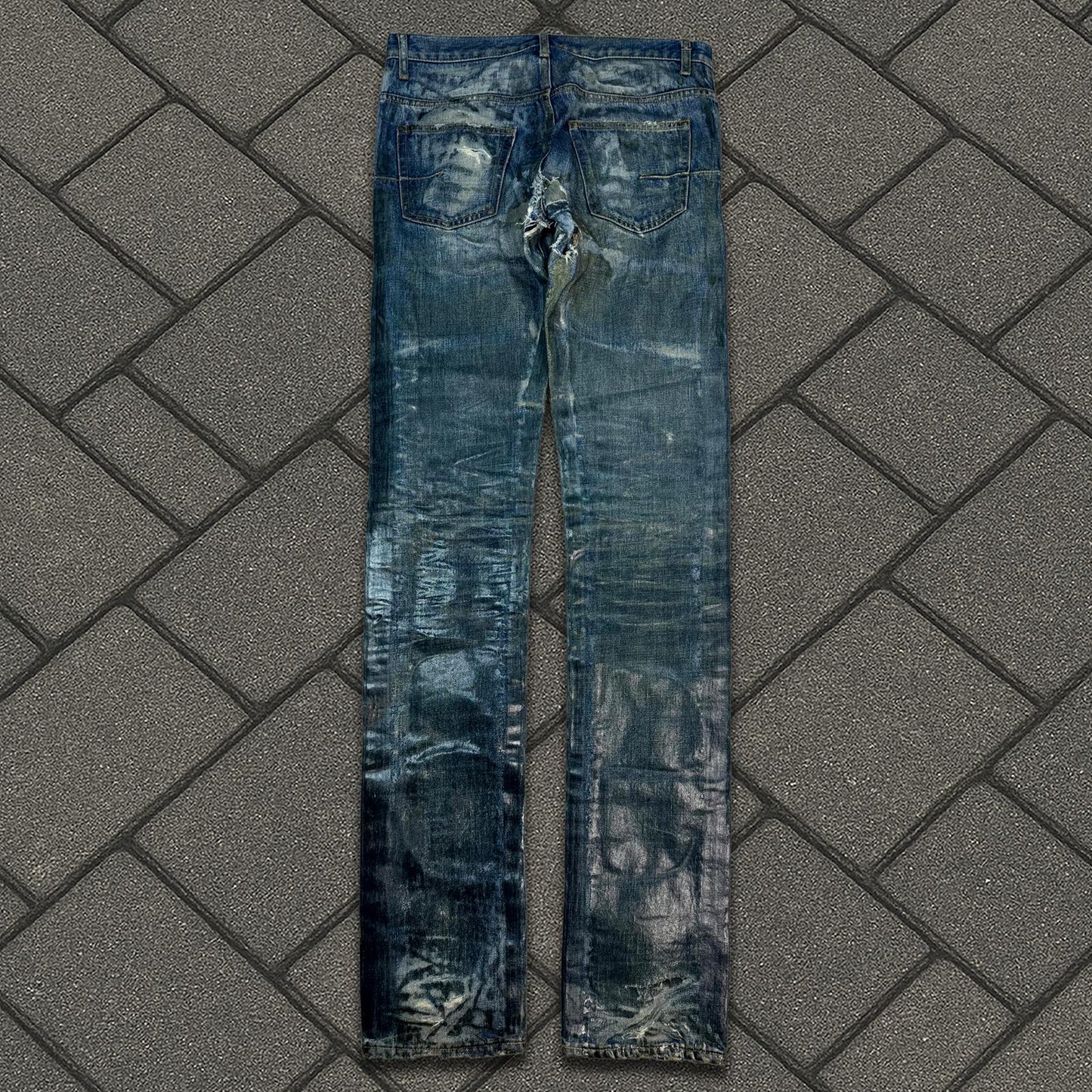 AW04 Dior Homme Blue Waxed Luster Denim